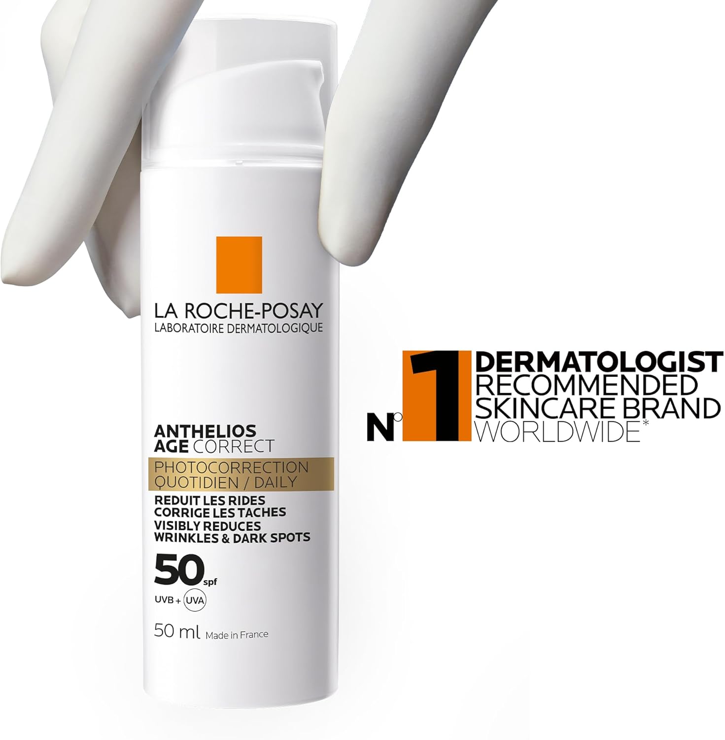 La Roche Posay Anthelios Age Correct SPF50 Anti Ageing Invisible Sunscreen with Niacinamide 50ml