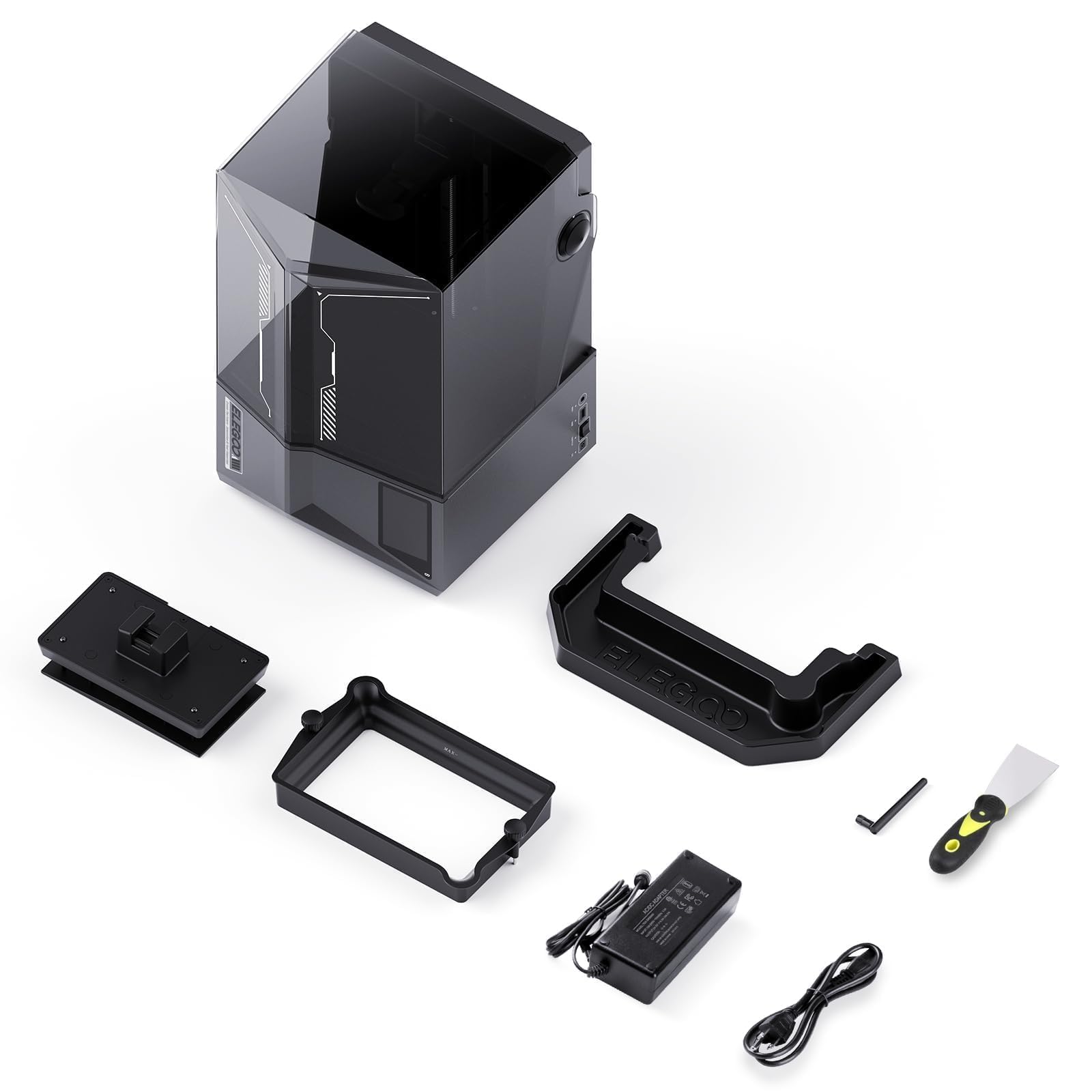 ELEGOO Saturn 4 Ultra 16K Resin 3D Printer with 10" 16K Mono LCD and Flip-up Lid, Smart Tank Heating at 30 °C, 150mm/h High Speed Printing, Large Printing Size of 8.33 × 4.66 × 8.66 Inches