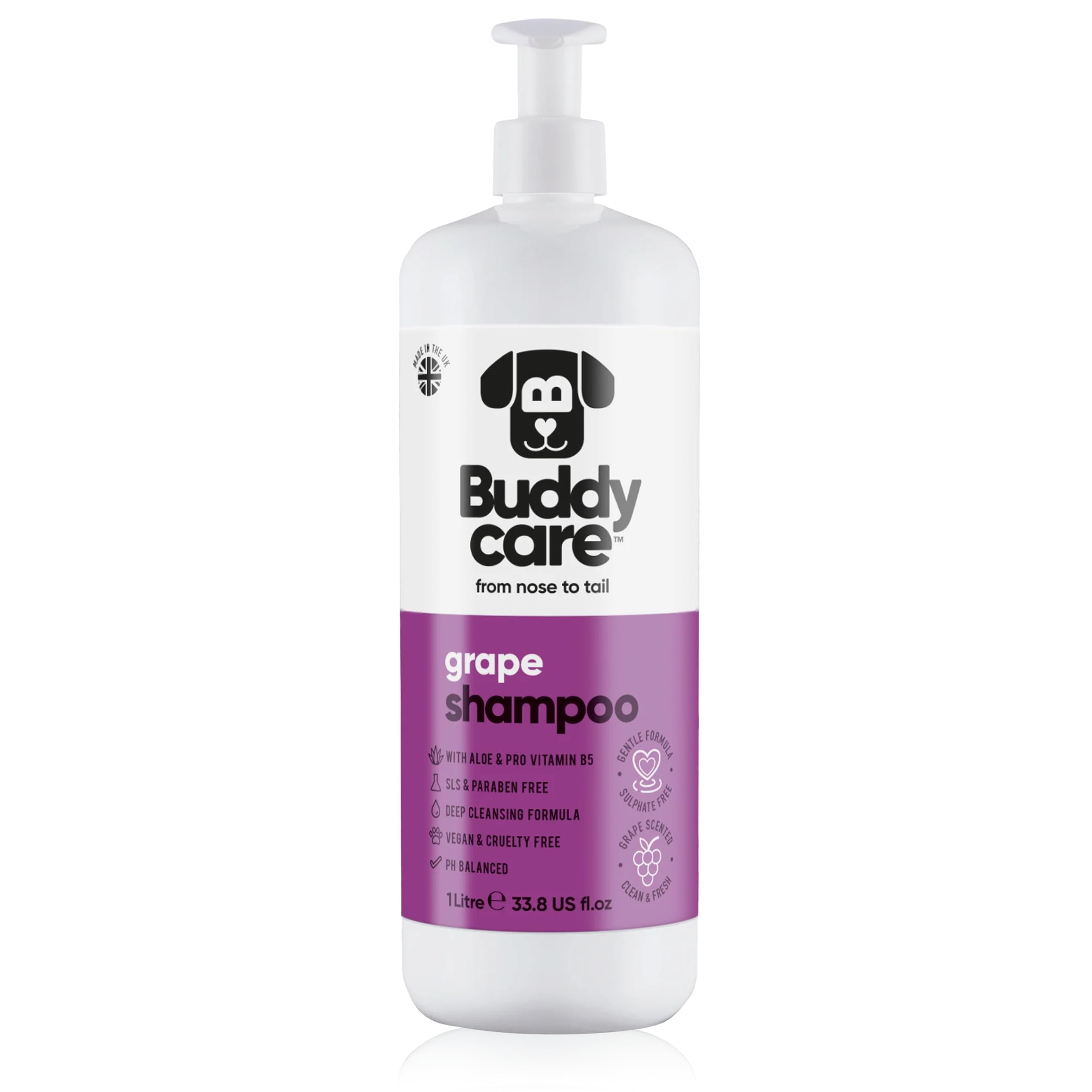 2in1 Hundeshampoo und Conditioner von Buddycare (500ml) - Praktisches Hundeshampoo langhaar und welpen Shampoo Mit Aloe Vera und Pro-Vitamin B5 Rückfettendes Shampoo Für Alle Hunderassen