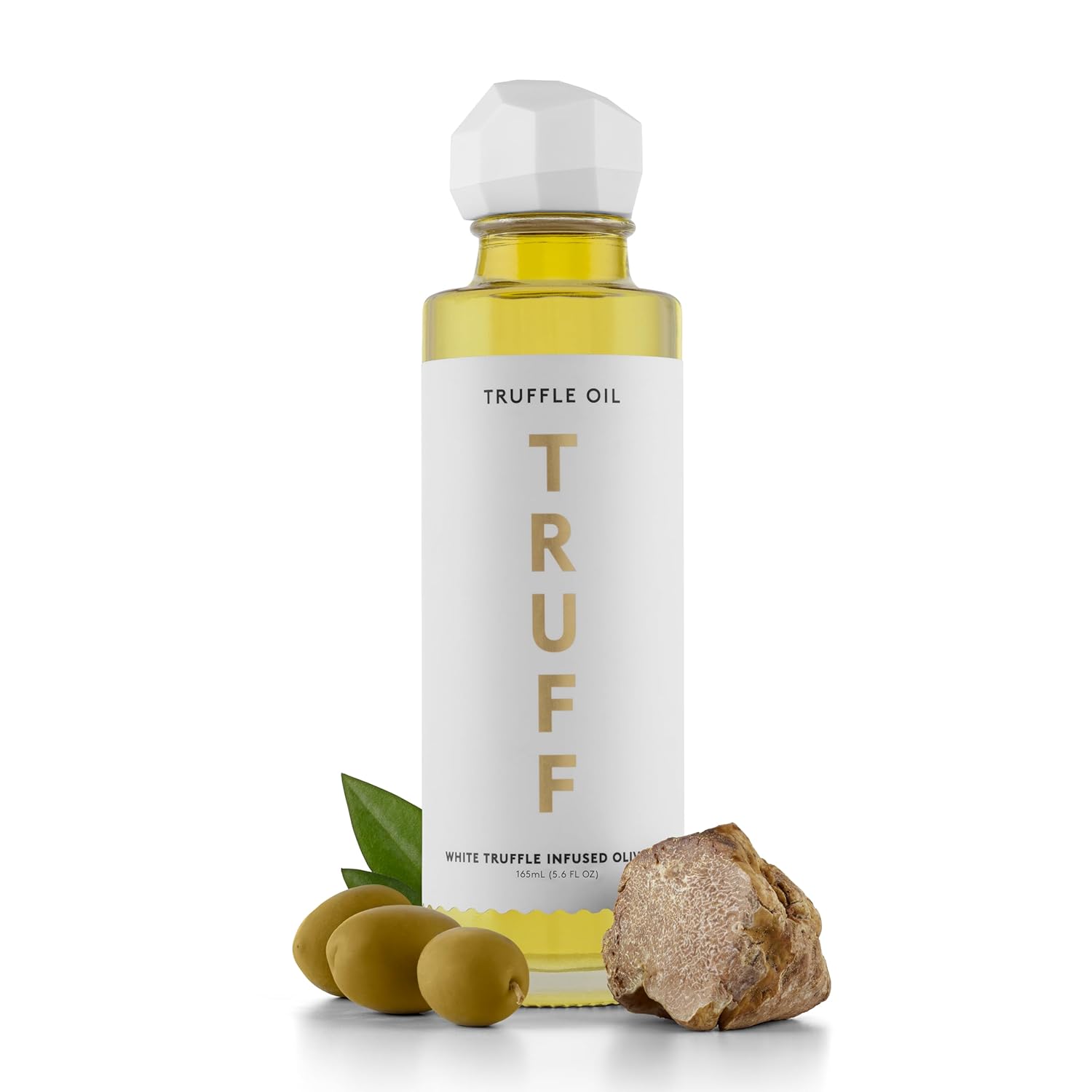 TRUFF Black Truffle Oil - Black Truffle Infused Olive Oil - Gourmet Dressing, Seasoning, Marinade, or Drizzle, Non-GMO, Gluten-Free, 5.6 fl.oz