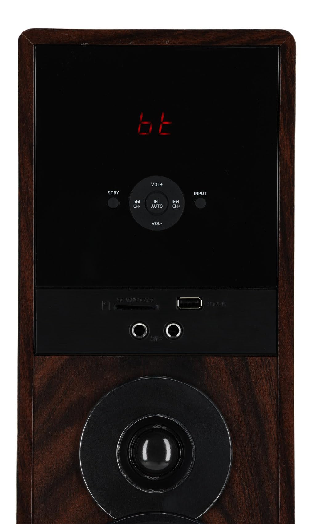 Rockville TM150D Powered Home Theater Tower Speaker System, Dark Wood, 1000W, 10" Subwoofers, Bluetooth, USB/SD Playback, FM Radio, Remote Control, Karaoke Ready, Perfect for Home Entertainment