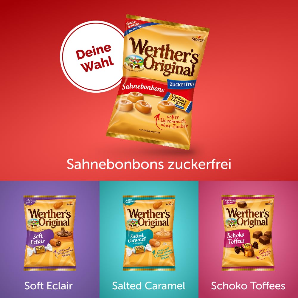 Werther's Original Bonbons, zuckerfrei, 70 g Beutel