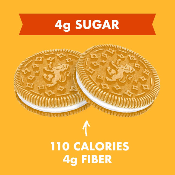 Rip Van LEOs - Golden Vanilla Sandwich Cookies - Low Sugar Snack Cookies - Low Carb Snack - Diabetic Snacks - 40 Low Sugar Cookies (10 Packs of 1.69oz)