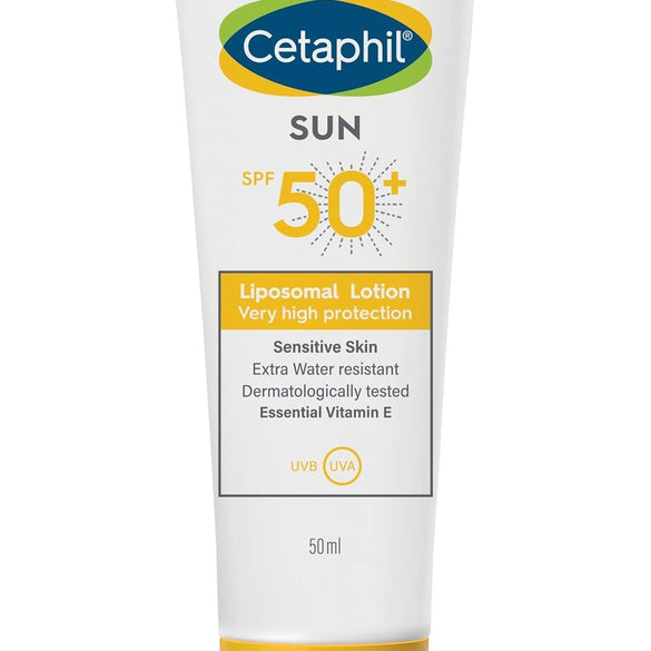 Cetaphil Sun Liposomal Lotion SPF 50+, Moisturizer sunscreen Face & Body Moisturizer for Sensitive Skin, Very High Protection and Water Resistent, Unscented 100 ml