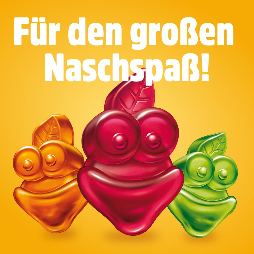 nimm2 Lachgummi Happies – 1 x 325 g – Fruchtgummis mit Fruchtsaft und Vitaminen – Süßigkeit in sechs Geschmacksrichtungen