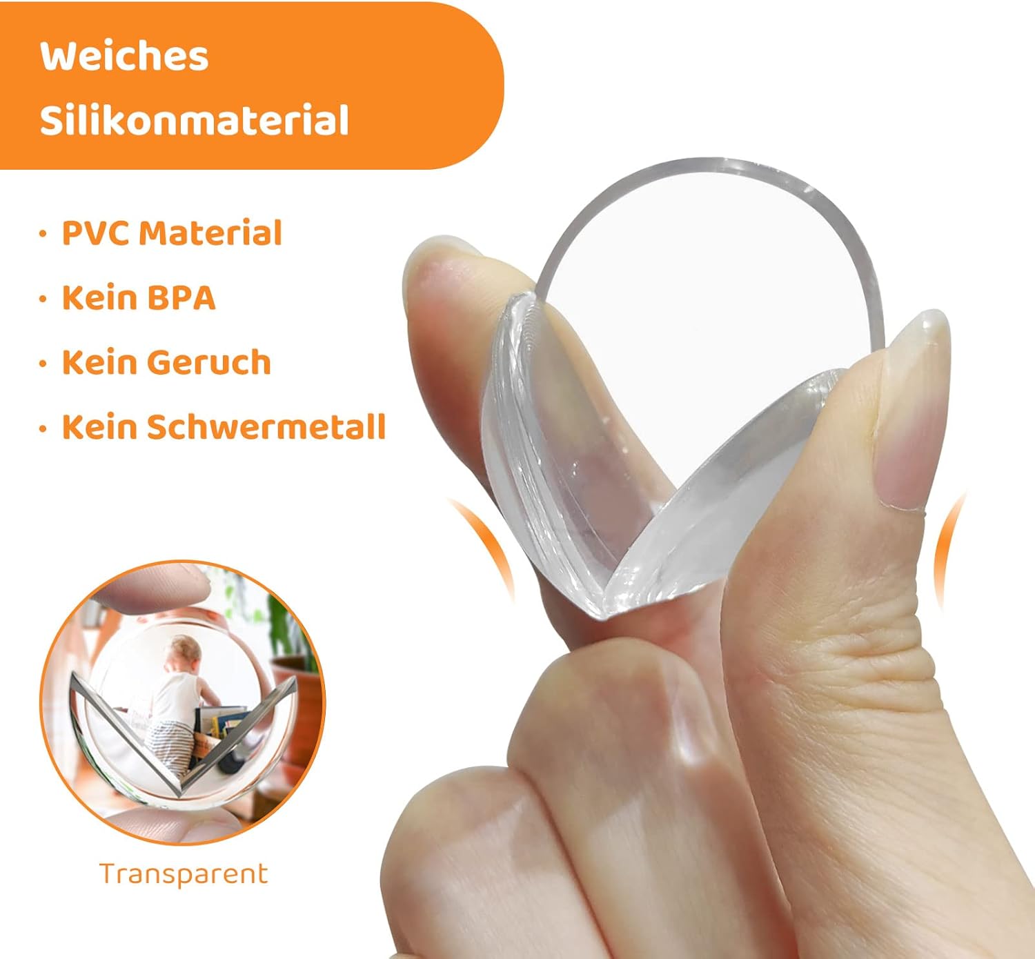 Eckenschutz und Kantenschutz für Baby & Kinder - Tisch und Möbel Ecken, Tischeckenschutz und Stoßschutz für Babysicherung und Kindersicherung, Transparent Eckschutz (12 Stück)