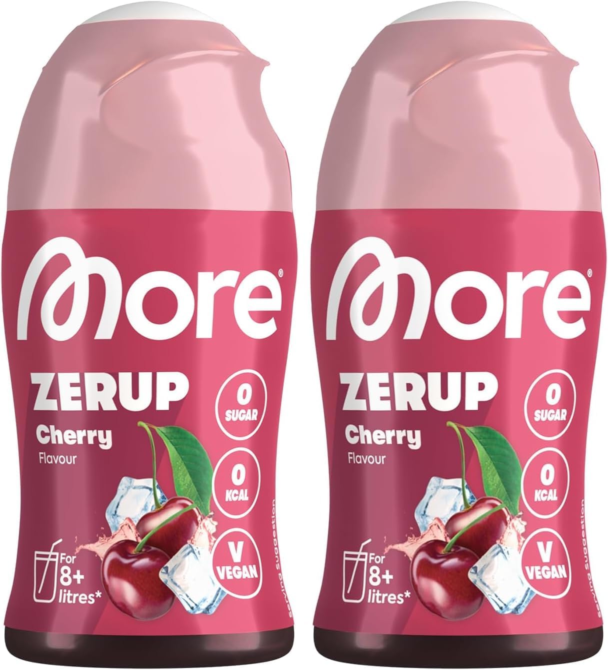 MORE Zerup, Peach Iced Tea, 65 ml, für bis zu 8 l Fertiggetränk, zuckerfreier Sirup mit u.a. echten Fruchtextrakten, vegan, zero Kalorien - made in Germany