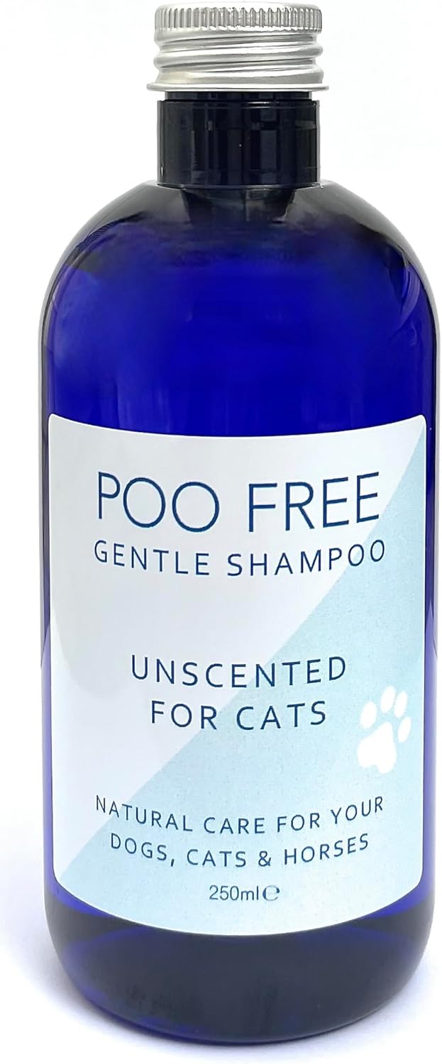 Katzenshampoo (Unscented) – Ultra-sanfte pH-hautneutrale Pflege – 99% Natürlicher Ursprung – Hypoallergen & Rein – 250ml