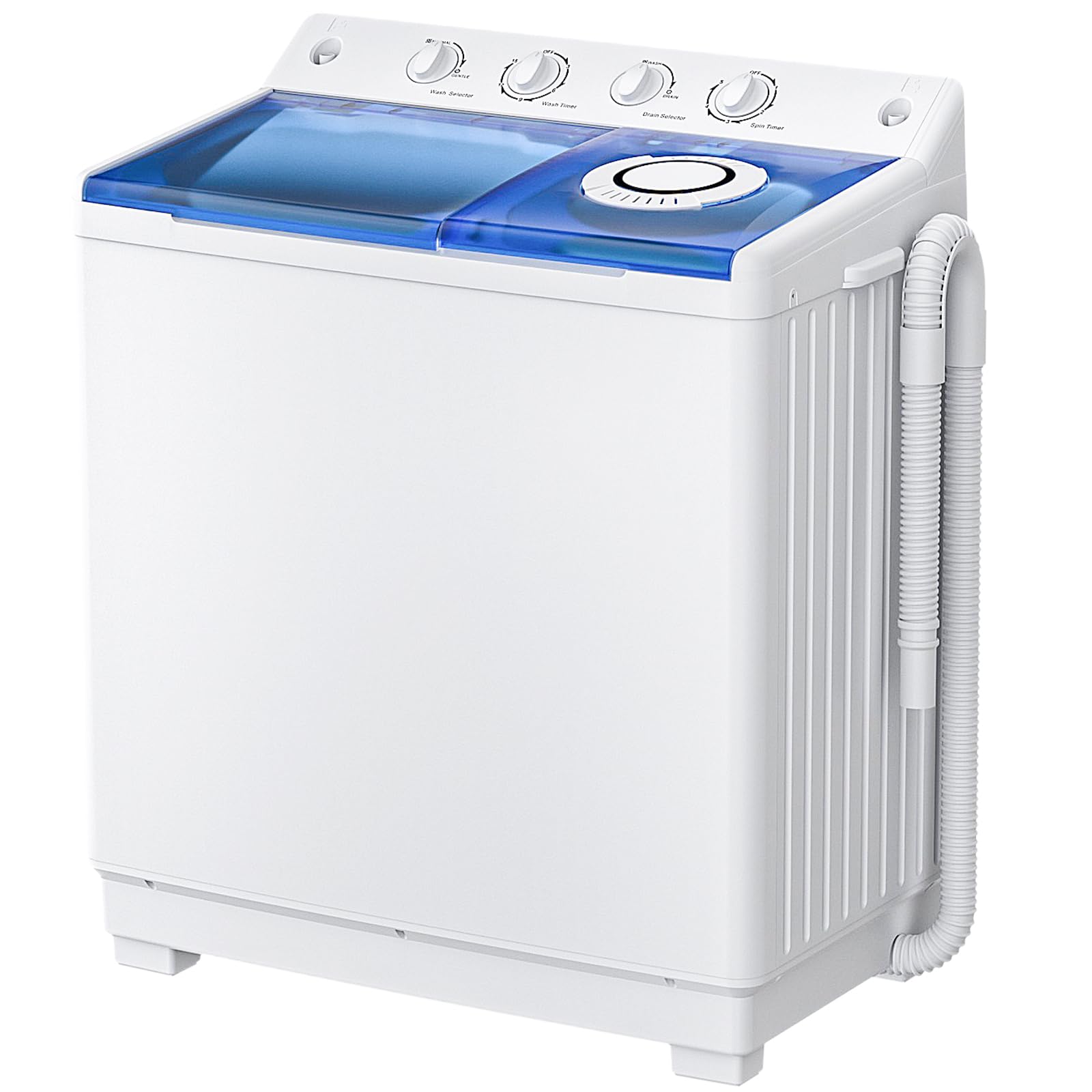 VCJ Portable Washing Machine, Twin Tub Washing Machine Laundry Compact Washer spinner Combo with 14lbs capacity, 9Lbs Washer and 5Lbs Spinner dryer for Apartments RVs and Dorms