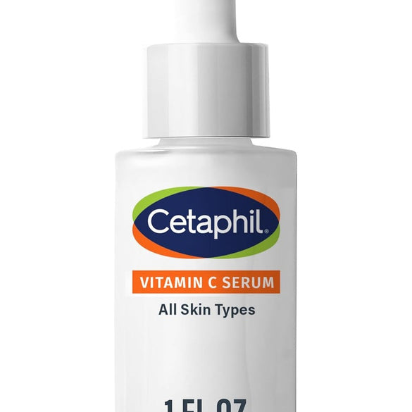 Cetaphil Vitamin C Serum, Visibly Reduces Look of Dark Spots and Hyperpigmentation, Formulated with Niacinamide, Designed for Sensitive Skin, Fragrance Free, Dermatologist Tested, 1oz