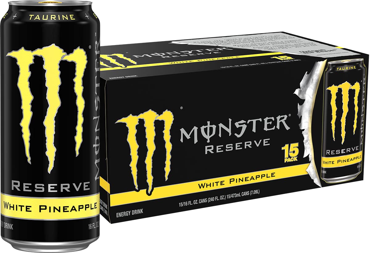 Monster Energy, Lo-Carb Monster, Low Carb Energy Drink, 16 Ounce | Pack of 15