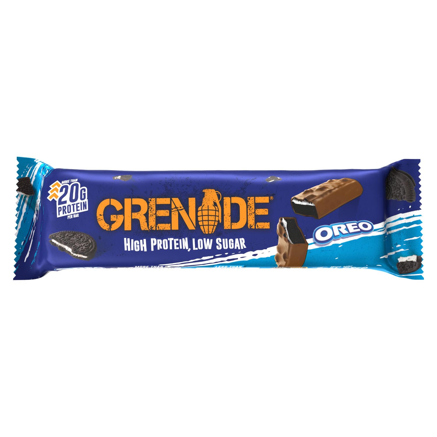 Grenade Proteinriegel, OREO White – Proteinreich & Zuckerarm, 12 x 60 g