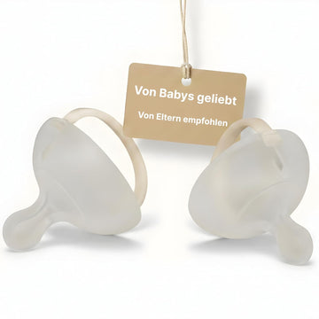 Nuckly NatureSense Brustähnlicher Schnuller – Doppelpack, 1–24 Monate, BPA-frei, Food-Grade Silikon, Beige
