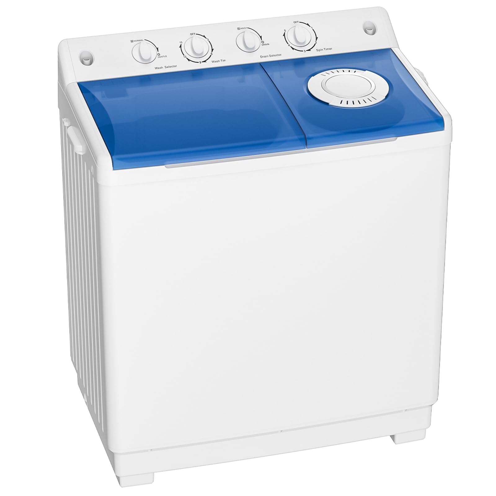 Auertech Portable Washing Machine, 28lbs Twin Tub Washer Mini Compact Laundry Machine with Drain Pump, Semi-automatic 18lbs Washer 10lbs Spinner Combo for Dorms, Apartments, RVs