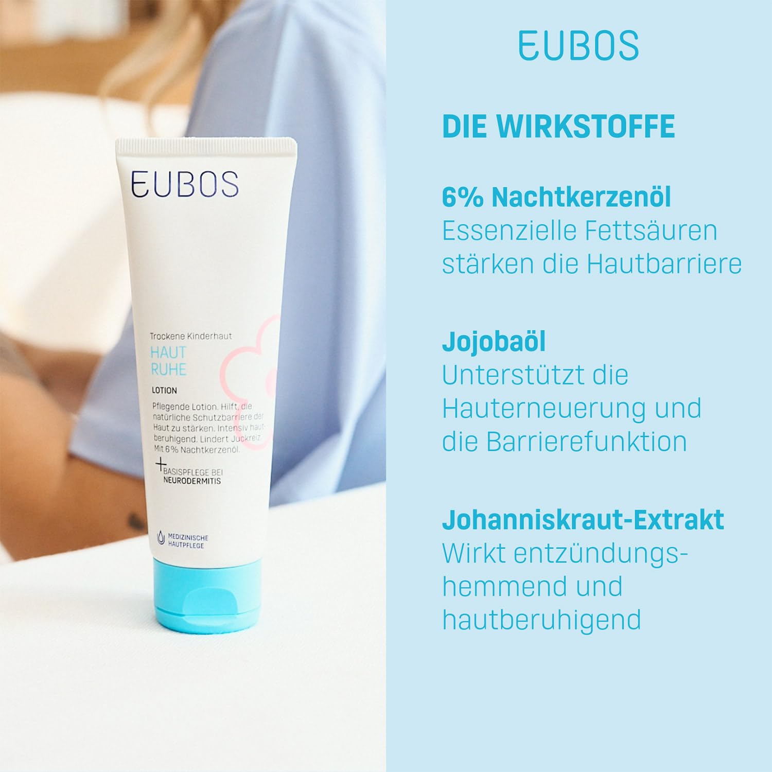 EUBOS Kinder Haut Ruhe Lotion, 125 ml Lotion