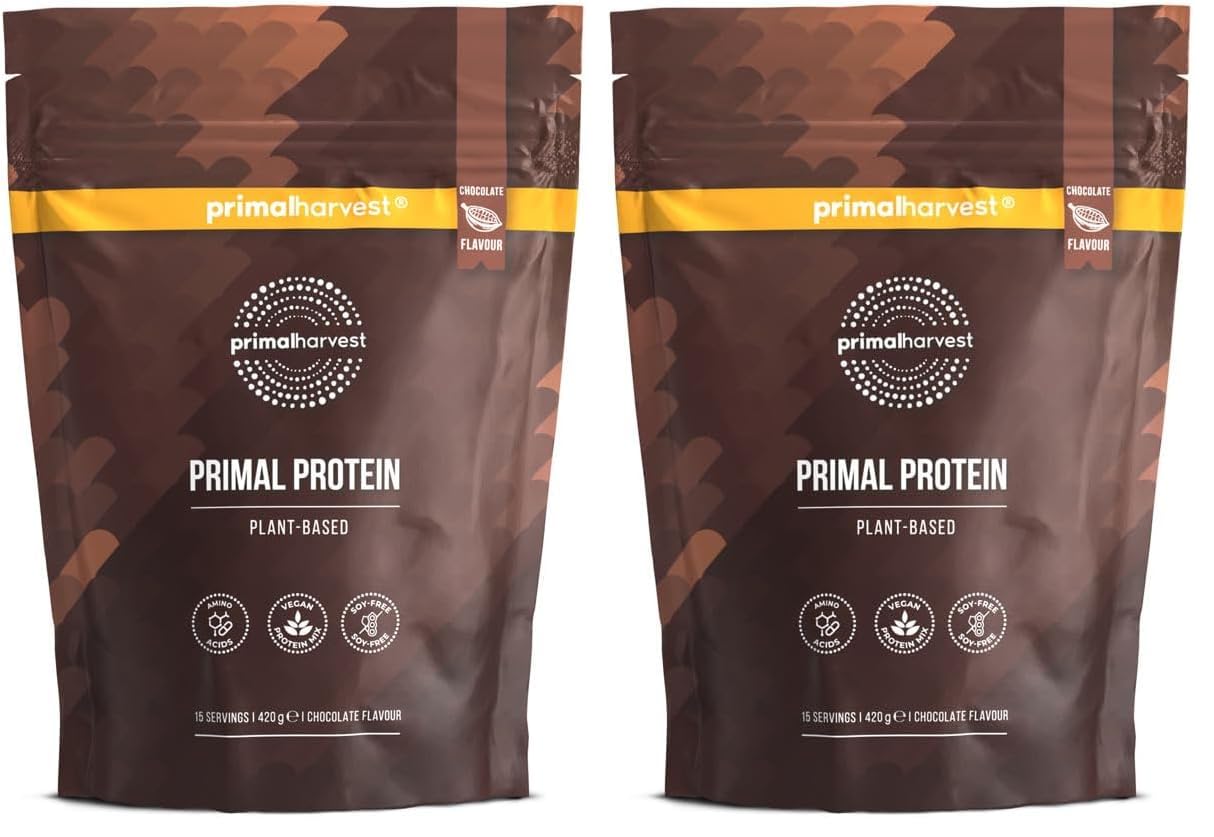 Primal Harvest Primal Protein – Veganes Proteinpulver aus Fava-Bohnen, Kichererbsen & Reis – 20 g Protein pro Portion (1 Pack (15 Servings))