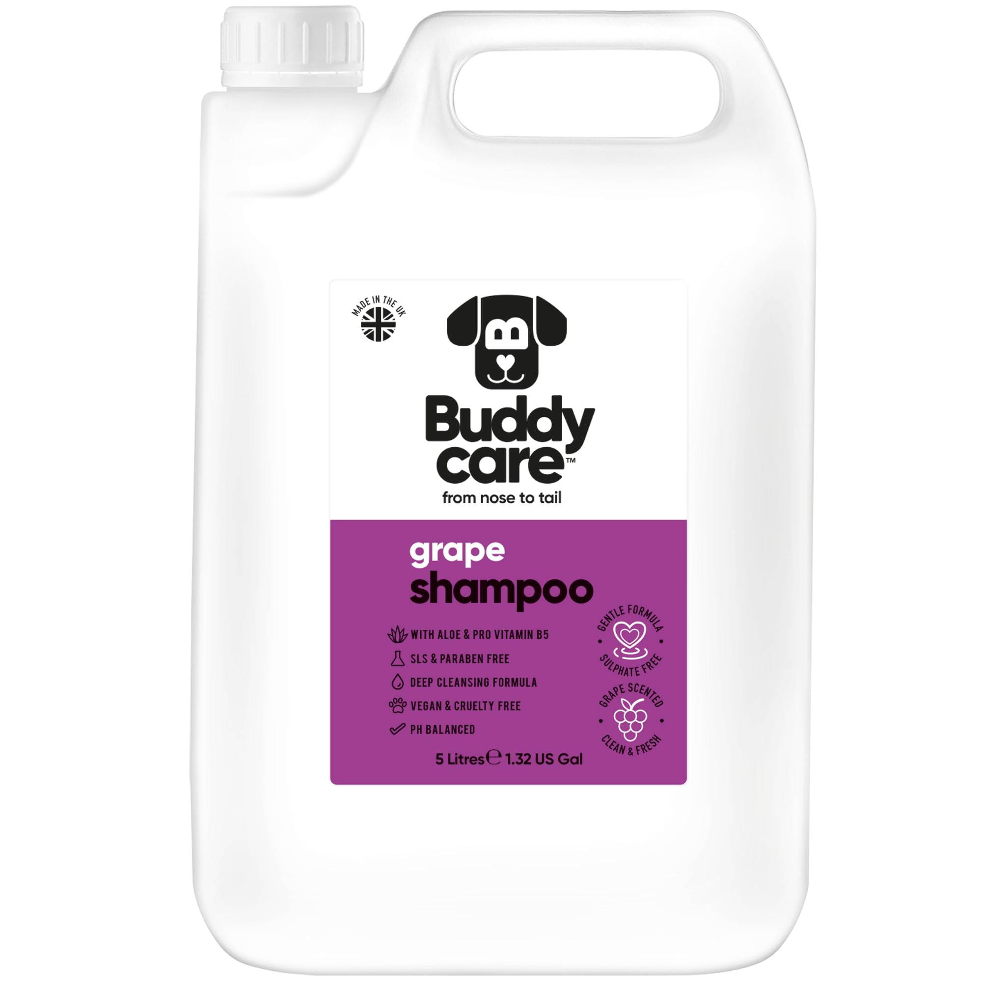 2in1 Hundeshampoo und Conditioner von Buddycare (500ml) - Praktisches Hundeshampoo langhaar und welpen Shampoo Mit Aloe Vera und Pro-Vitamin B5 Rückfettendes Shampoo Für Alle Hunderassen