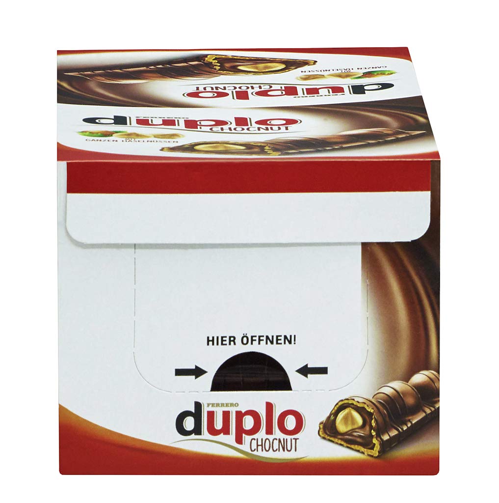 Duplo – Schokoriegel mit feiner Nugatcreme, knuspriger Waffel & zarter Vollmilchschokolade – Schmeckt knusperleicht – 1 Packung mit 10 Einzelriegeln (10 x 18,2 g)
