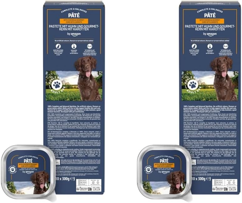 by Amazon Nassfutter für Hunde, Pastete Gemischt, 300g, 20er-Pack