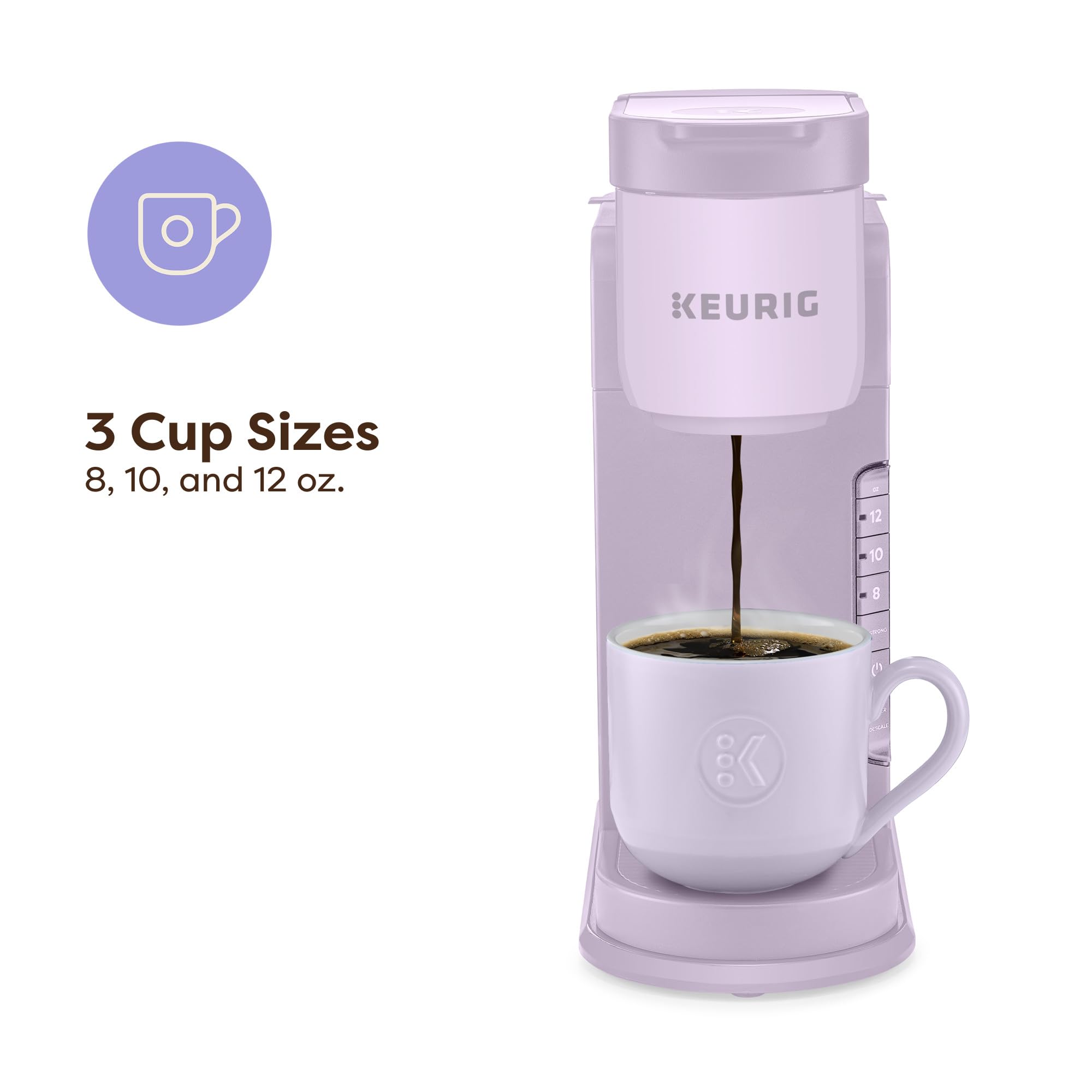 Keurig K-Express Single Serve K-Cup Pod Coffee Maker, 3 Brew Sizes, Strong Button Feature, 42oz Removable Reservoir, Warm Stone