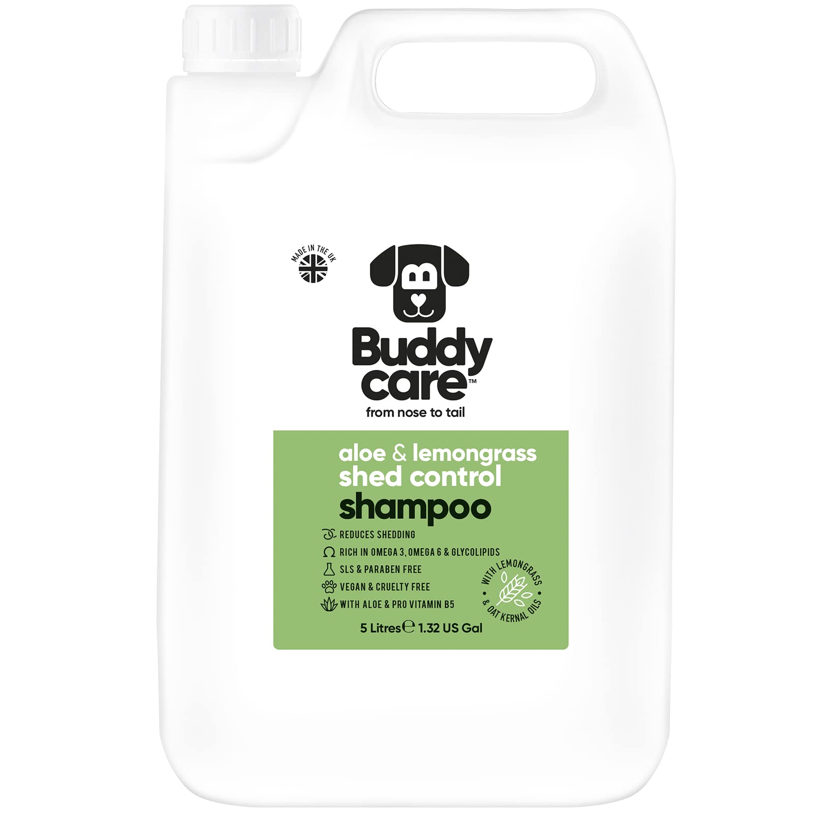 2in1 Hundeshampoo und Conditioner von Buddycare (500ml) - Praktisches Hundeshampoo langhaar und welpen Shampoo Mit Aloe Vera und Pro-Vitamin B5 Rückfettendes Shampoo Für Alle Hunderassen