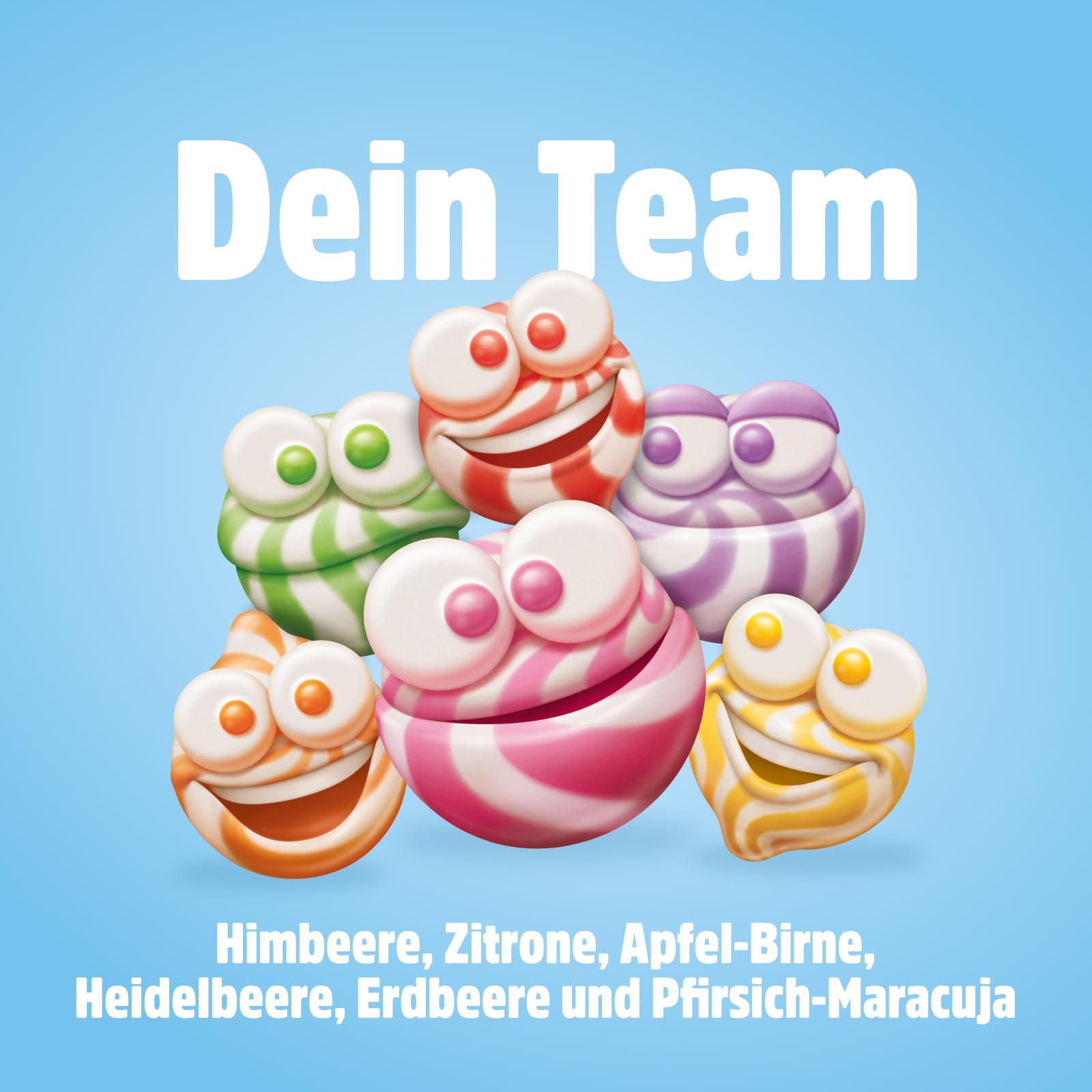 nimm2 Lachgummi Happies – 1 x 325 g – Fruchtgummis mit Fruchtsaft und Vitaminen – Süßigkeit in sechs Geschmacksrichtungen