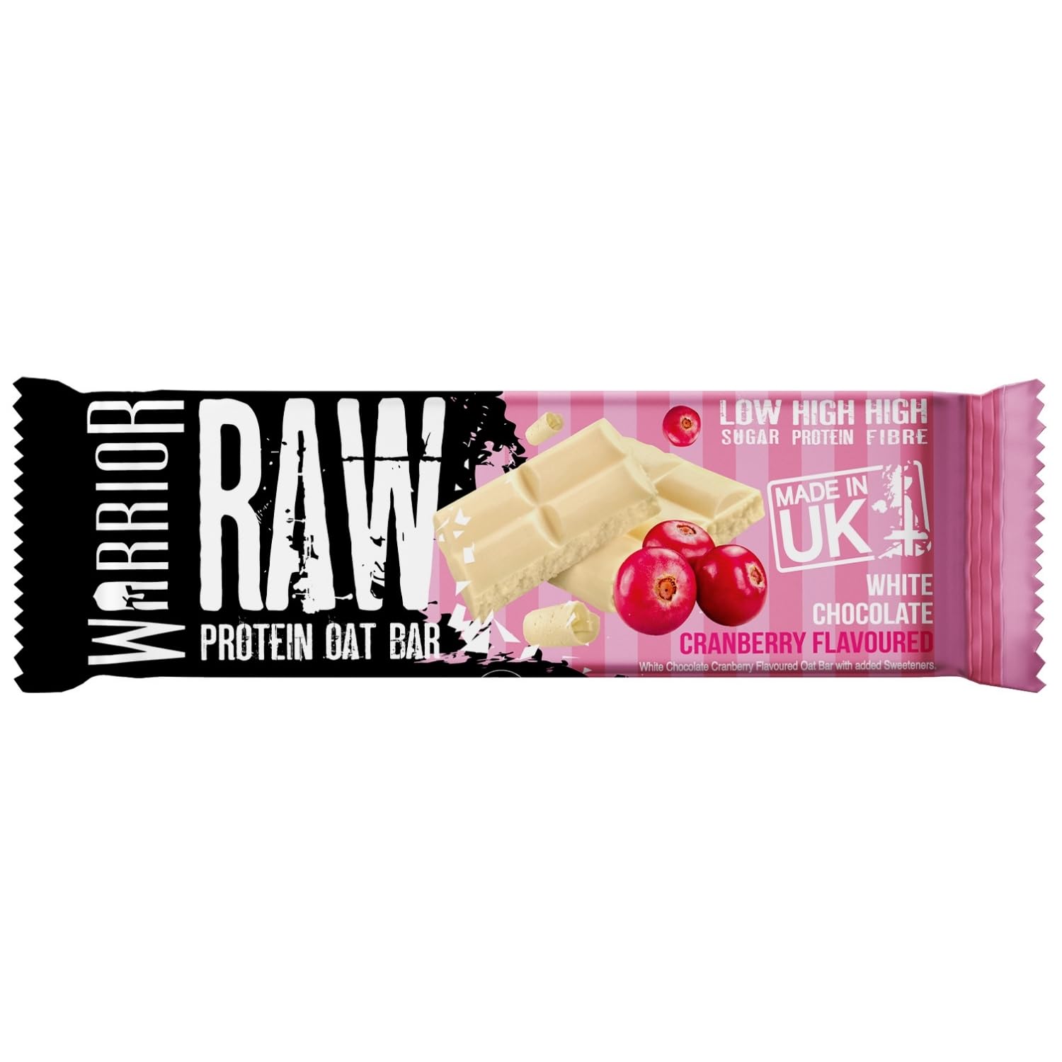 Warrior Raw Proteinriegel 12 x 75 g – Ballaststoffreicher Haferriegel mit Protein, High Protein Snack ohne Zucker, Natürlicher Haferflocken Riegel mit Präbiotika – Schoko-Brownie