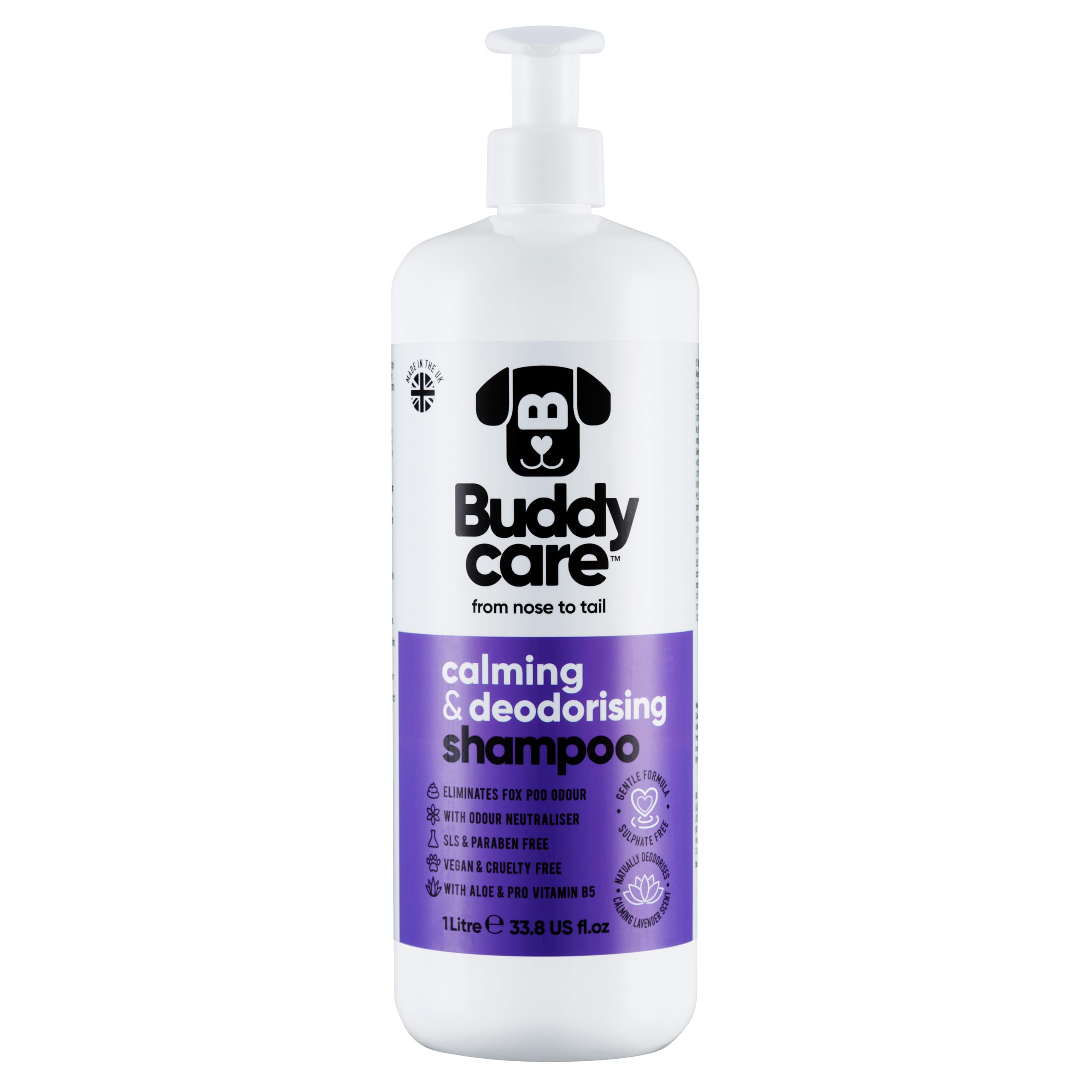 2in1 Hundeshampoo und Conditioner von Buddycare (500ml) - Praktisches Hundeshampoo langhaar und welpen Shampoo Mit Aloe Vera und Pro-Vitamin B5 Rückfettendes Shampoo Für Alle Hunderassen