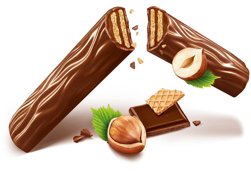 Duplo – Schokoriegel mit feiner Nugatcreme, knuspriger Waffel & zarter Vollmilchschokolade – Schmeckt knusperleicht – 1 Packung mit 10 Einzelriegeln (10 x 18,2 g)