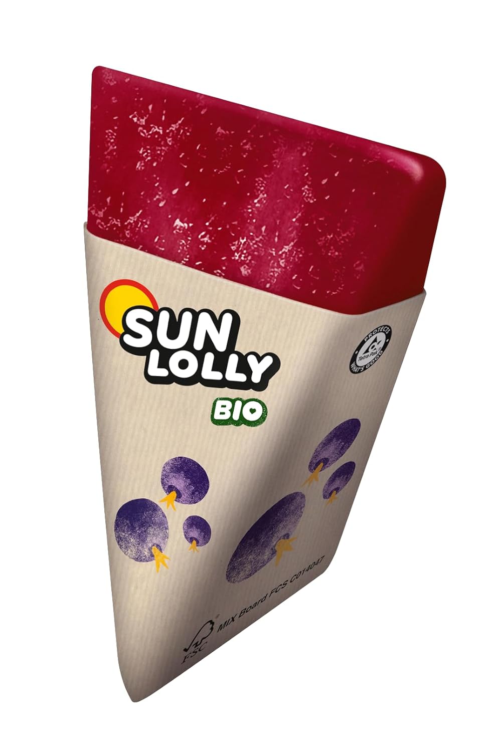 Sun Lolly Bio Wassereis Schwarze Johannisbeere 12er Vorratspack | Mit Fruchtsaft | Zum Selbsteinfrieren | Ohne künstliche Aromen | Frei von Süßungsmittel | Vegan | 12 x 420ml