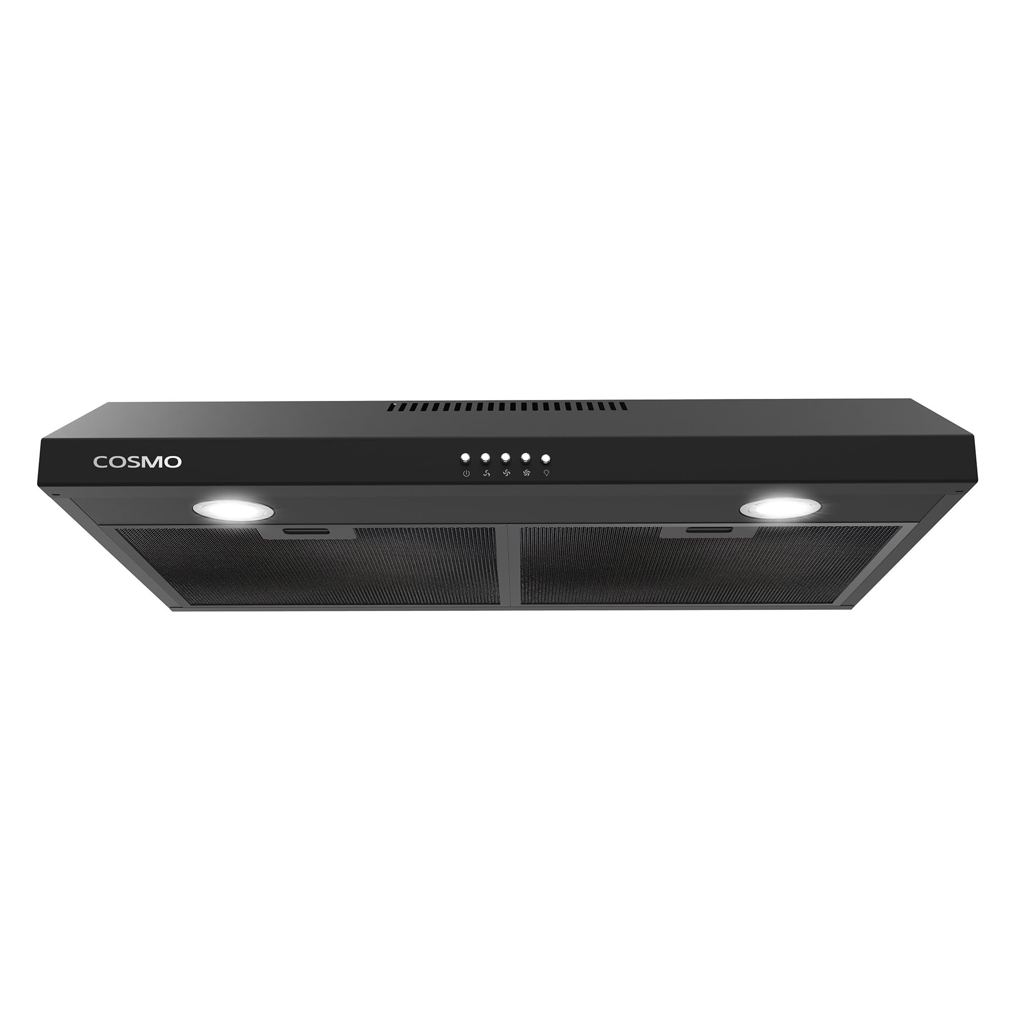 COSMO COS-5MU30 30 in. Delta Collection Ducted Under Cabinet Range Hood, Button Controls, Reusable Filters, LED Lights, Stainless Steel