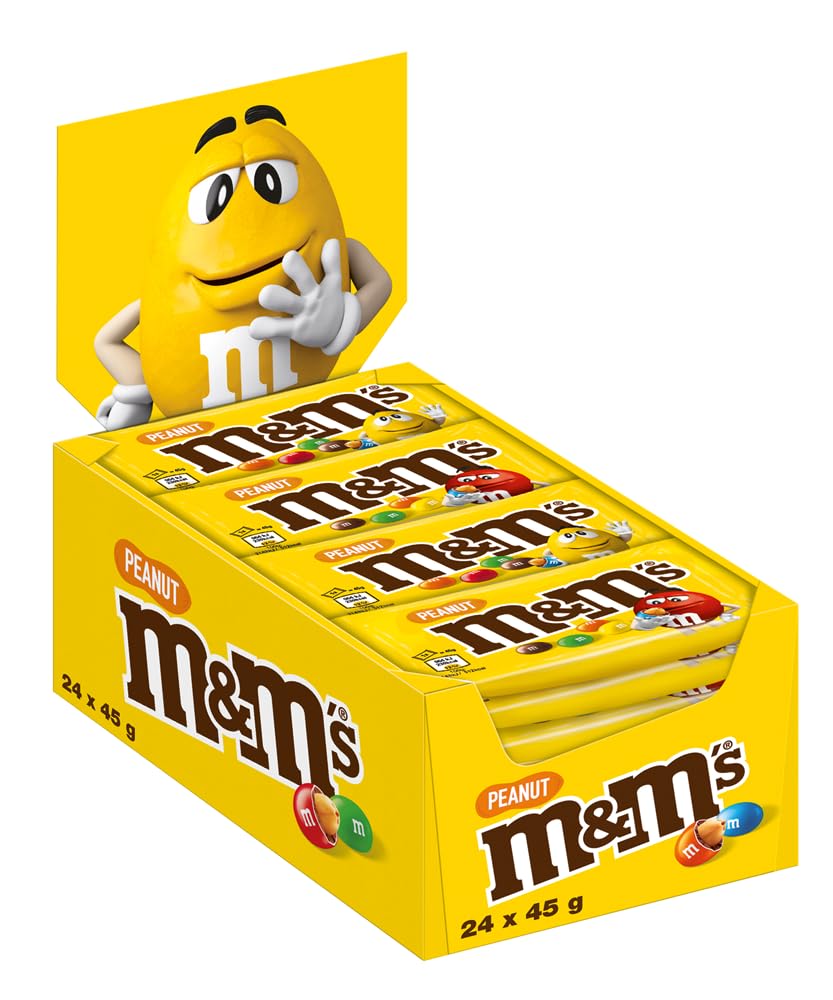 M&M's Crispy, Schokoladen Großpackung, 24 x 36g, Knusprige Schokolinsen als Süßigkeiten, Schokoladen Geschenk (816g)