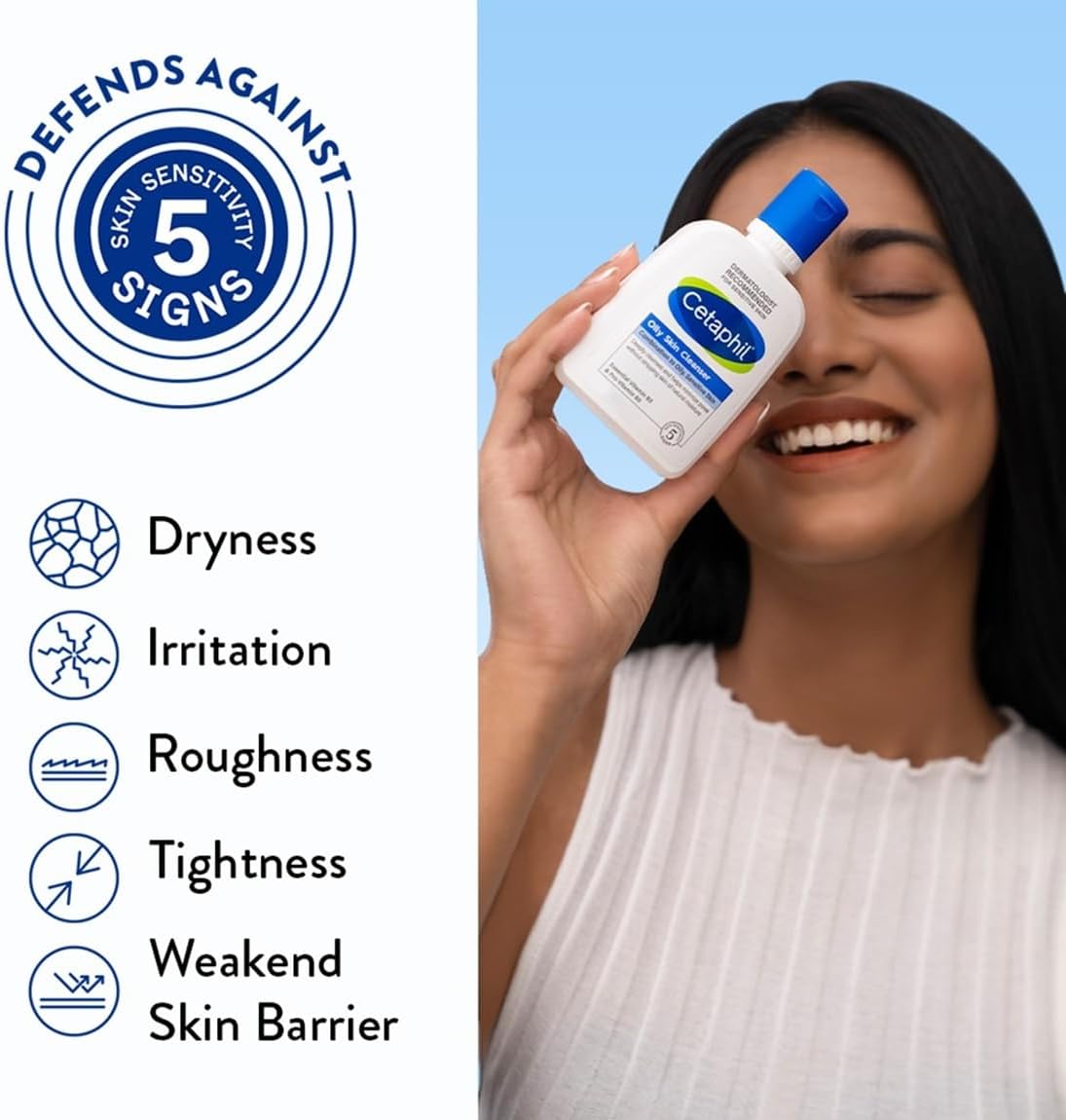 Cetaphil Oily Skin Cleanser, Face & Body Wash for Men & Women, Combination to Oily and Sensitive Skin, Unscented, 236ml