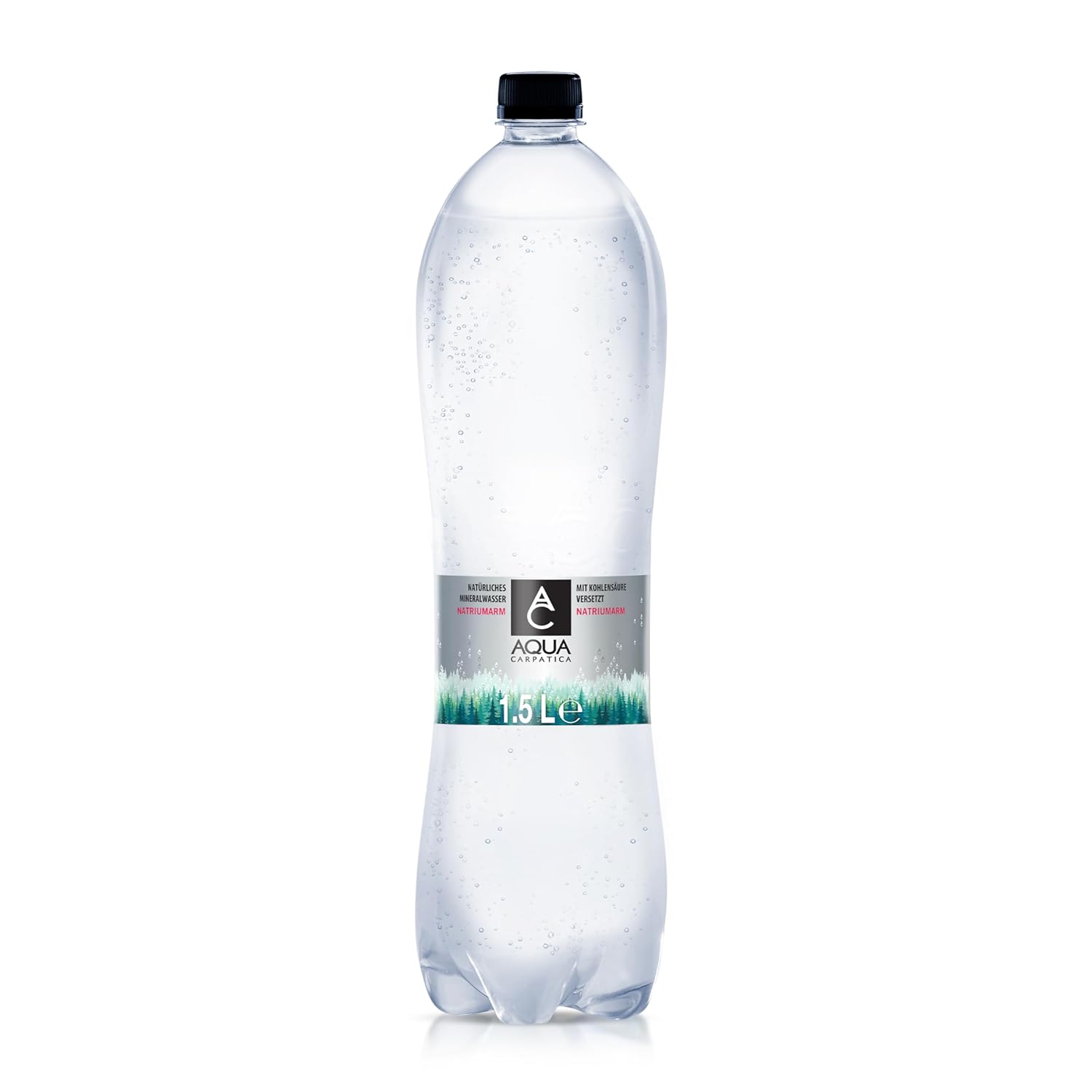 AQUA CARPATICA 1.5L x 6 Naturally Sparkling Sprudel Natürliches Mineralwasser, Natriumarm, Nitratfrei, Mit Natürlichen Elektrolyten, Calcium und Magnesium, Natürlich prickelnd, 100% Recycelbar