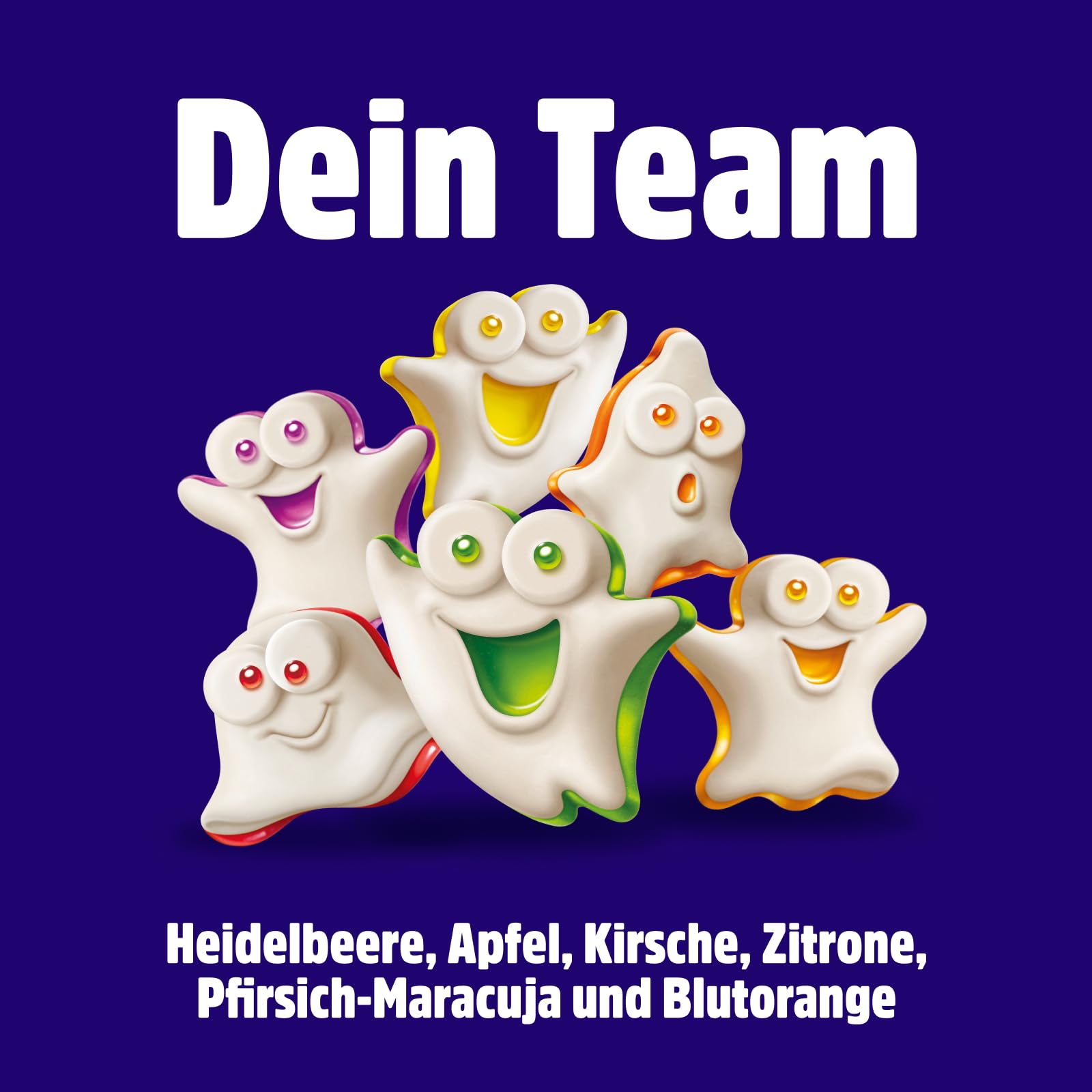 nimm2 Lachgummi Happies – 1 x 325 g – Fruchtgummis mit Fruchtsaft und Vitaminen – Süßigkeit in sechs Geschmacksrichtungen