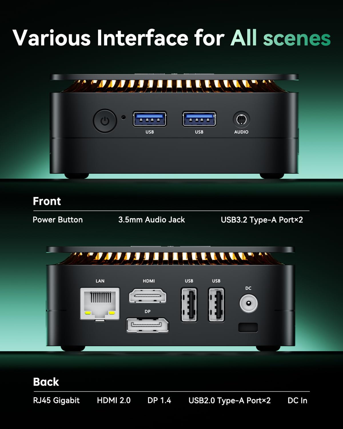 KAMRUI Essenx E1 Mini PC Computer, AMD 3150U (Beats i3-10110U/N95), 8GB RAM 256GB SSD, Mini Desktop Computer Support Dual 4K, WiFi, Bluetooth, Ethernet for Business, Education, Home