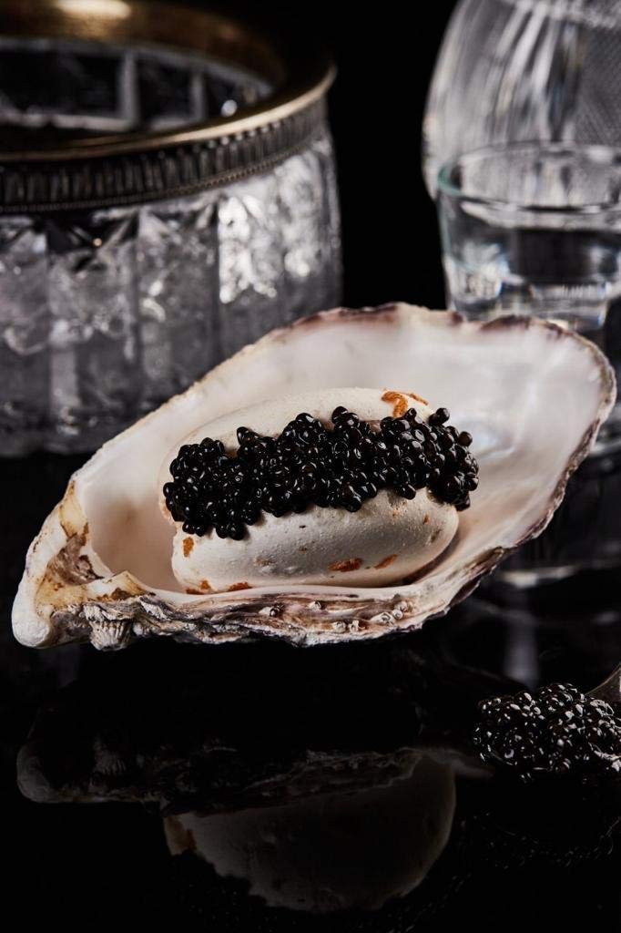 Schwarzer Störkaviar | Sibirischer Stör | Acipenser baerii | Fischkaviar | Malossol-Kaviar | Schwarzer Kaviar | Marke - TSARINE Caviar | Kostenlose Express-Kühllieferung (100g)