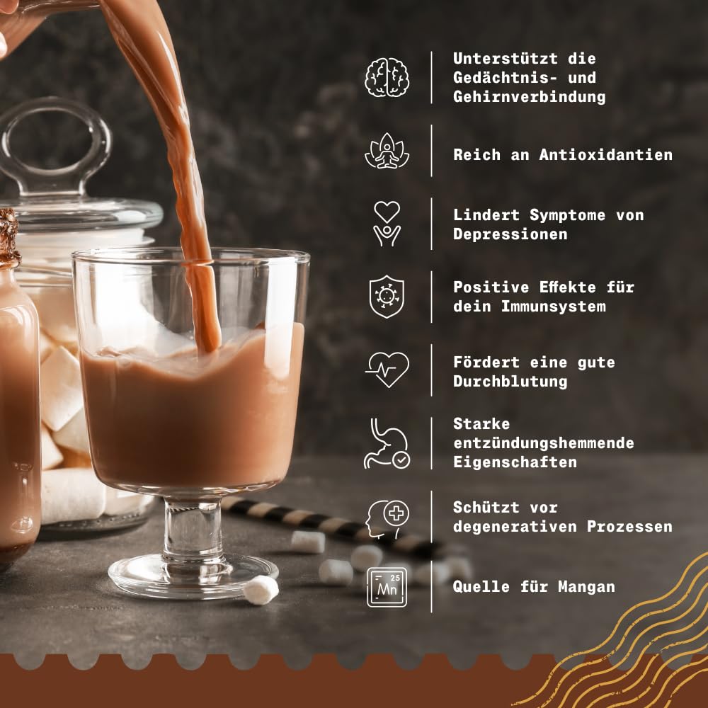 NaturaleBio Kakao Pulver Bio 1kg. Organic Cacao Pulver, Roh & Ungesüßt, Ideal für Getränke, Smoothies & Backen, Reich an Magnesium & Phosphor, Geprüft auf Schwermetalle