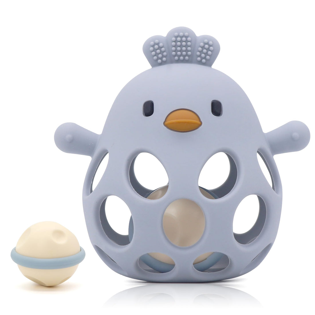 farout Montessori Beißring & Rassel für Babys - Sensorik Spielzeug ab 0 Monate, Zahnungshilfe & Greifball - Geschenk für Jungen & Mädchen