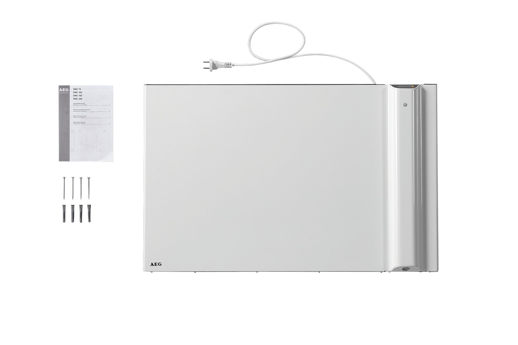 AEG Wandkonvektor WKL 505, Elektroheizung energiesparend, 500 W für ca. 6 m², LCD-Display, Wochenzeitschaltuhr, 236531