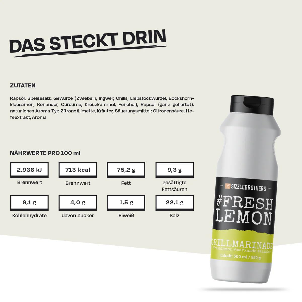 Grillmarinade der SizzleBrothers | 500ml #PremiumTrüffel | Flüssige Marinade für saftigeres & zarteres Fleisch im Vergleich zum BBQ Rub | Für Grillfleisch wie Steaks, Hähnchen, Pulled Pork & co.