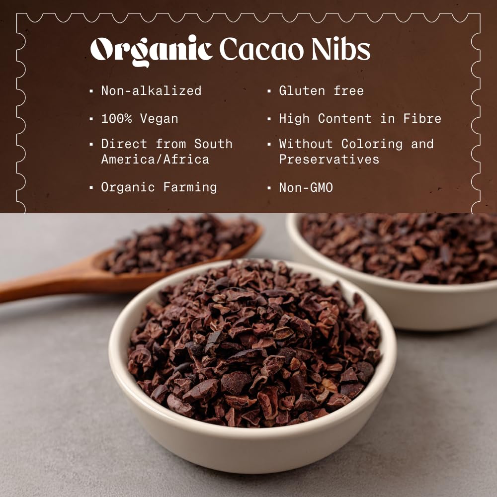 NaturaleBio Kakao Pulver Bio 1kg. Organic Cacao Pulver, Roh & Ungesüßt, Ideal für Getränke, Smoothies & Backen, Reich an Magnesium & Phosphor, Geprüft auf Schwermetalle