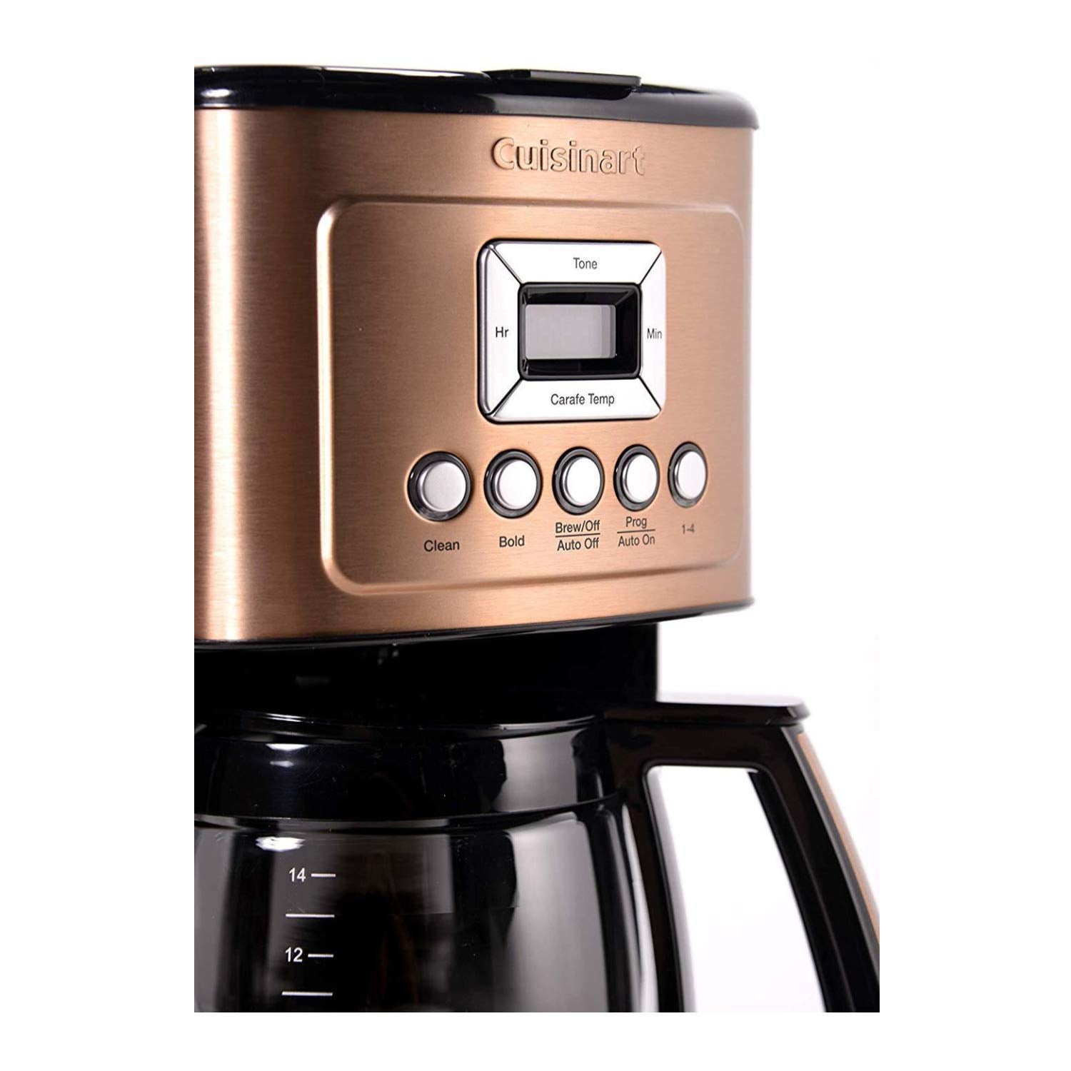 Cuisinart 14-Cup Coffee Maker, Programmable PerfecTemp Glass Carafe Coffee Machine with 1-4 Cup Setting, Brew Strength Control and Pause, Stainless Steel, DCC-3200NAS