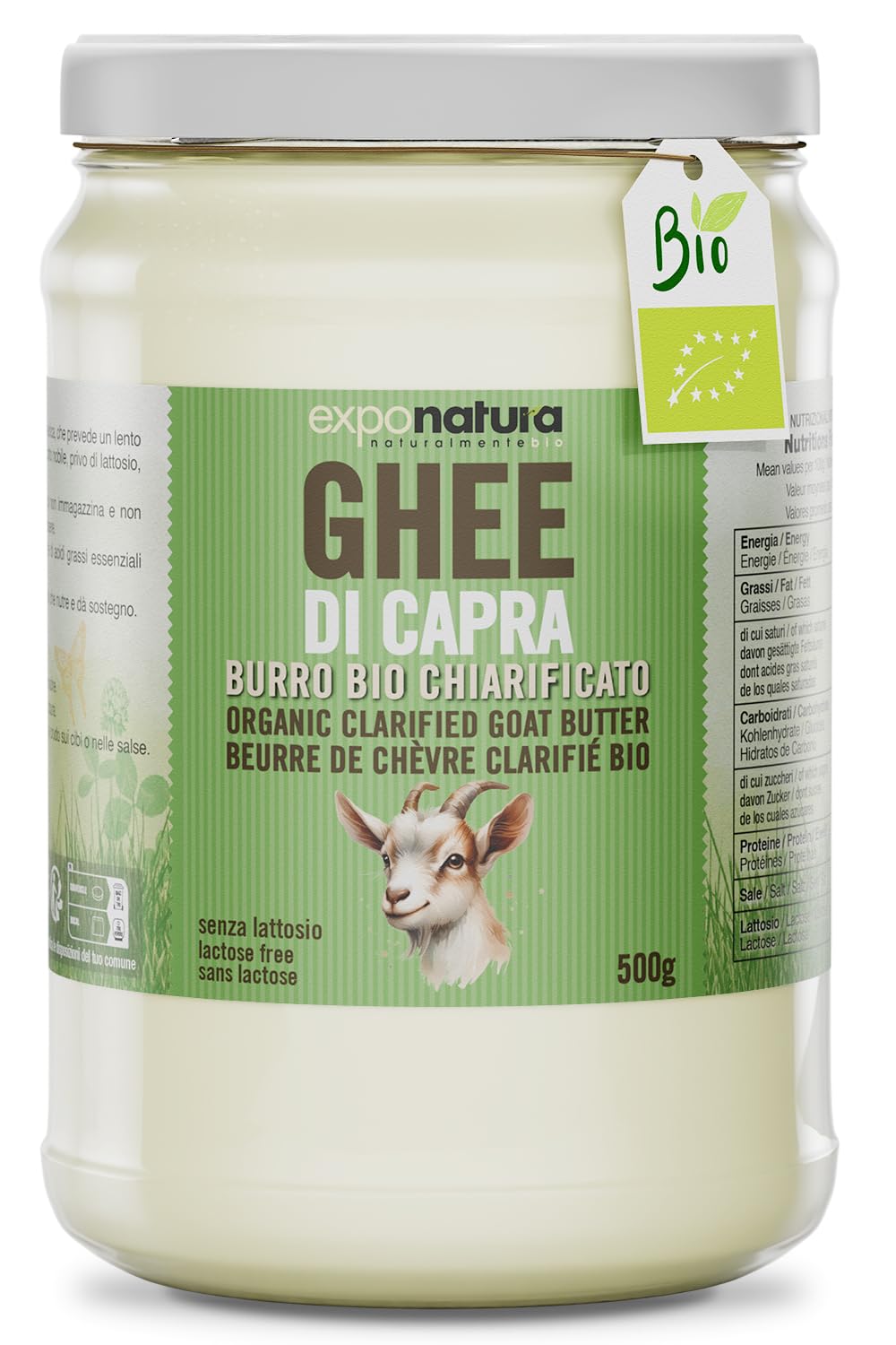Exponatura Bio-Ghee - Geklärte Butter nach alter ayurvedischer Rezeptur - nur aus der Milch von Weidekühen - laktosefrei, extrem bekömmlich (500 g, Ghee)