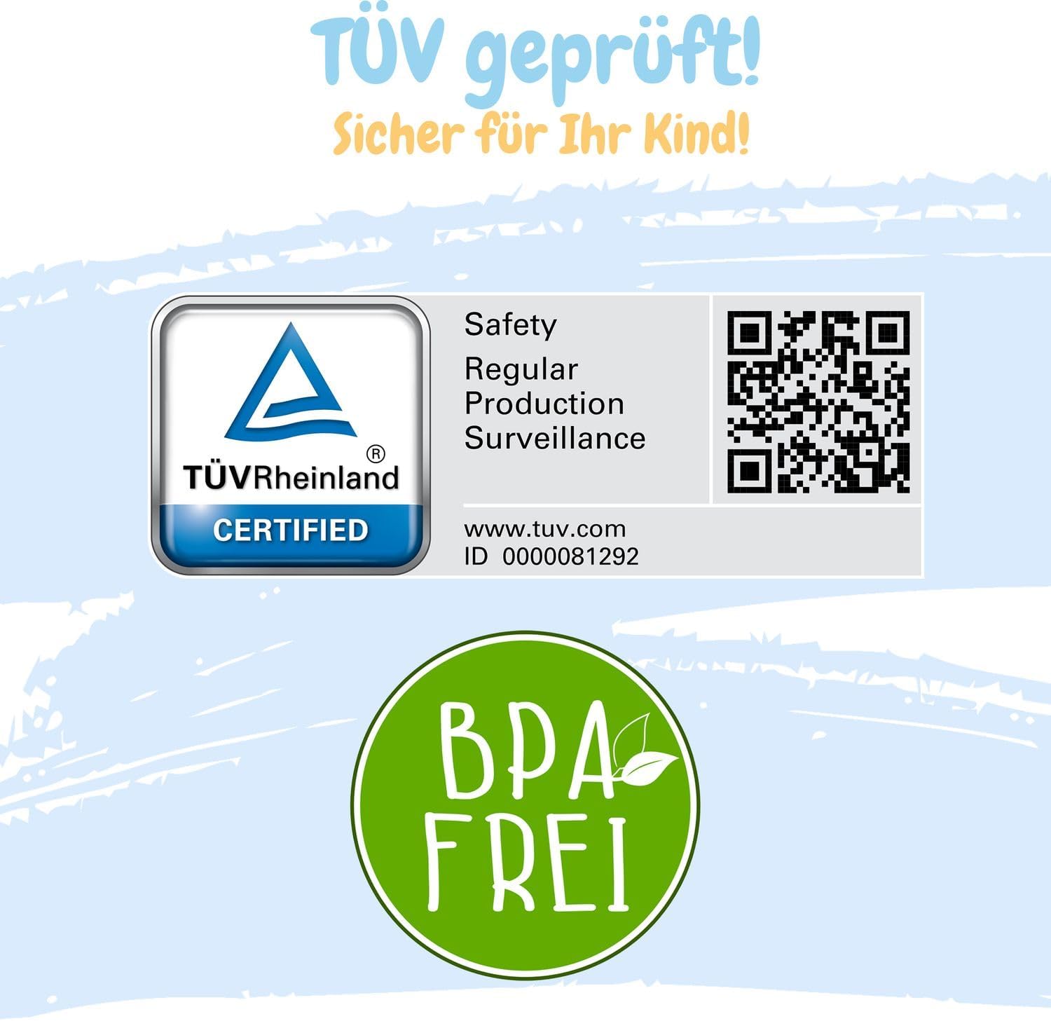Baby Badewanne mit Gestell 4 Set TÜV Rheinland zertifiziert! Babybadewannen + Baby Badewannensitz +Abfluss + Gestell - Babywanne mit Ständer! Baby Pflegeset für Neugeborene.