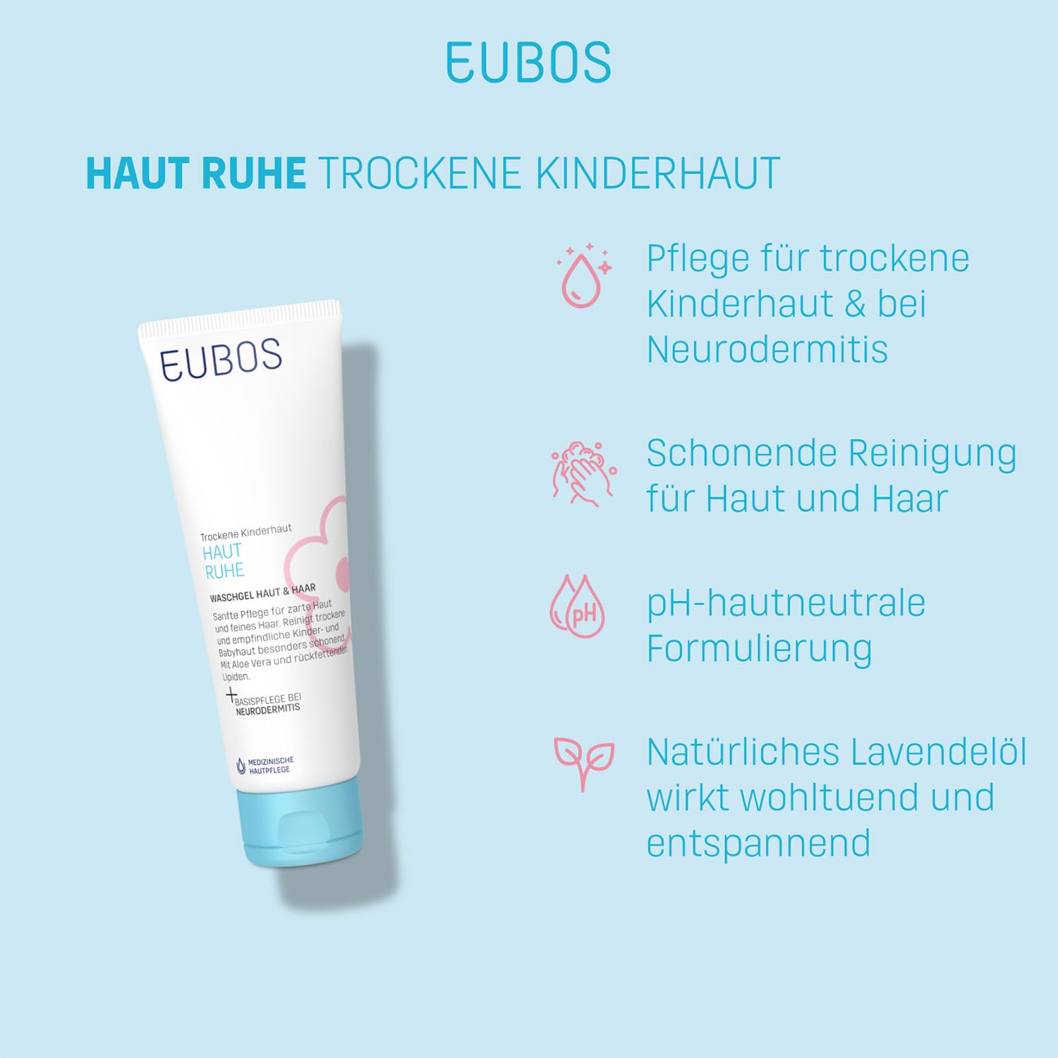 EUBOS Kinder Haut Ruhe Lotion, 125 ml Lotion