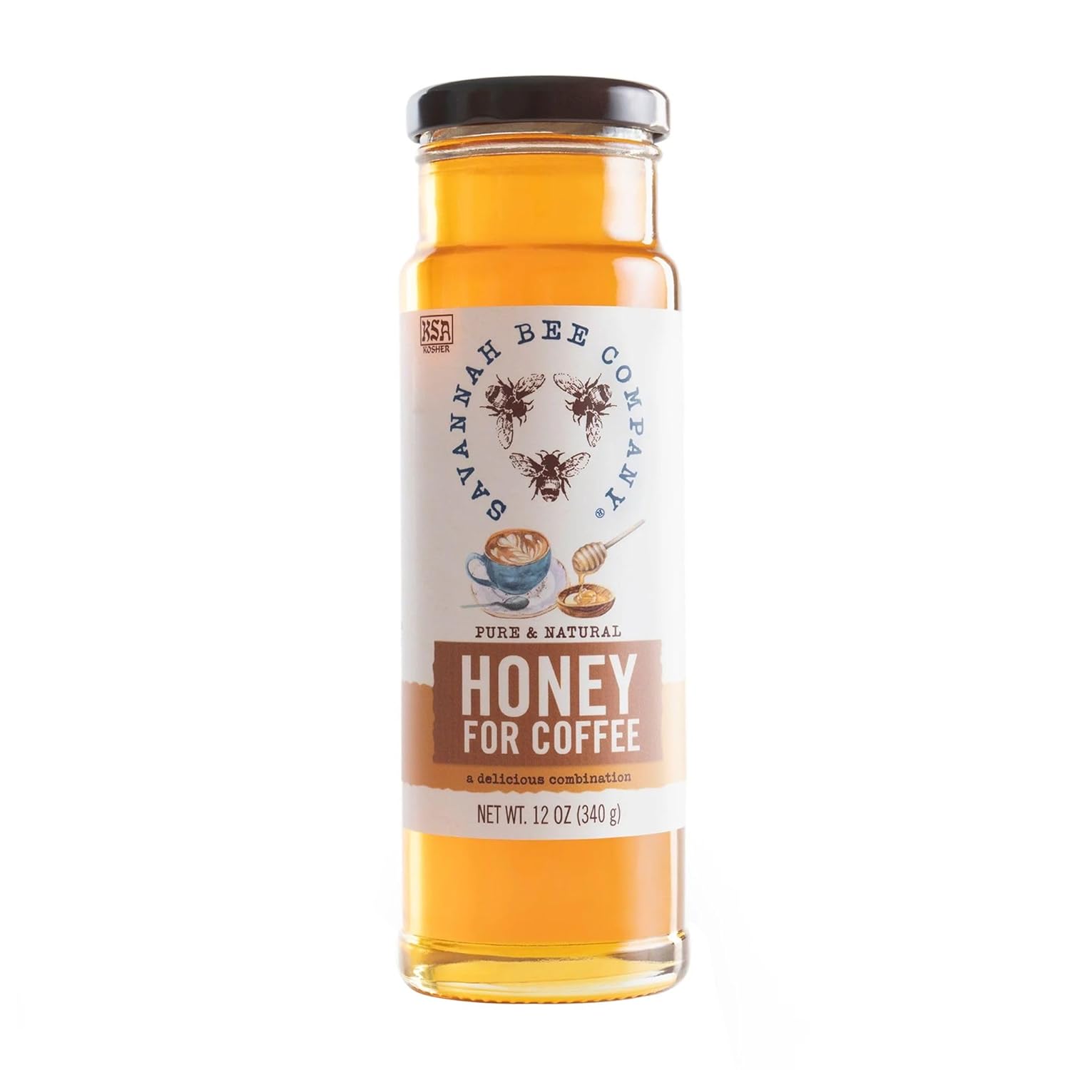 Savannah Bee Company Hot Honey Gluten Free and 100% Pure Honey Infused with Sweet Wildflower- Heat from Wildflower and Habanero Peppers 12 oz Squeeze Bottle