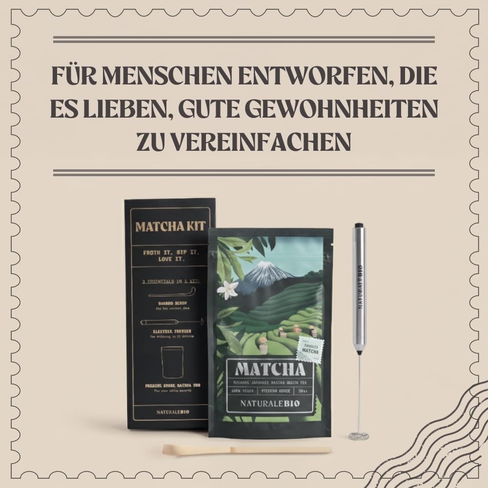 NaturaleBio Matcha Tee Pulver Bio - Premium-Qualität - 100g. Original Green Tea aus Japan. Japanischer ideal zum Trinken. Grüntee für Latte, Smoothies Getränk. Hergestellt in Uji, Kyoto.