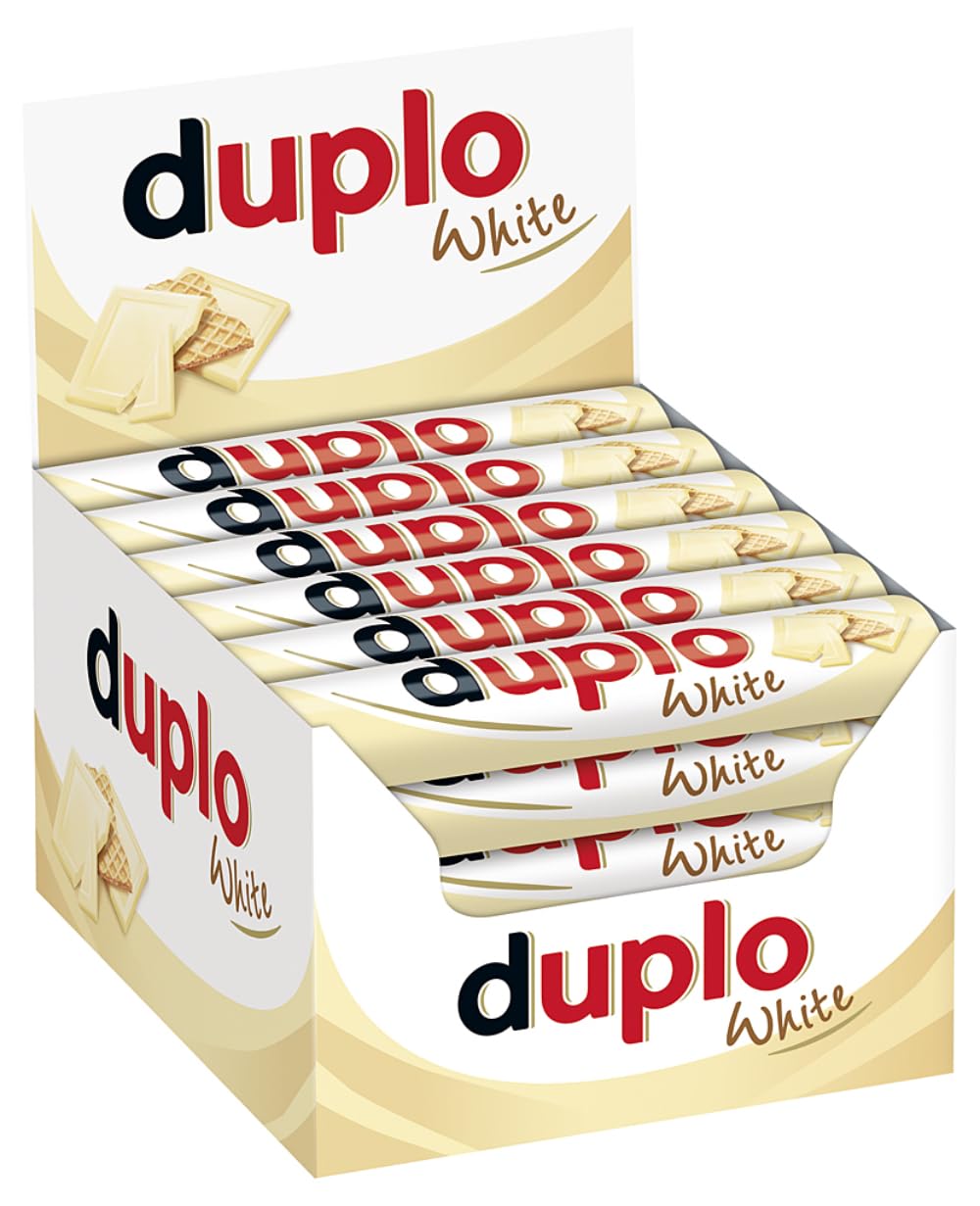 Duplo – Schokoriegel mit feiner Nugatcreme, knuspriger Waffel & zarter Vollmilchschokolade – Schmeckt knusperleicht – 1 Packung mit 10 Einzelriegeln (10 x 18,2 g)