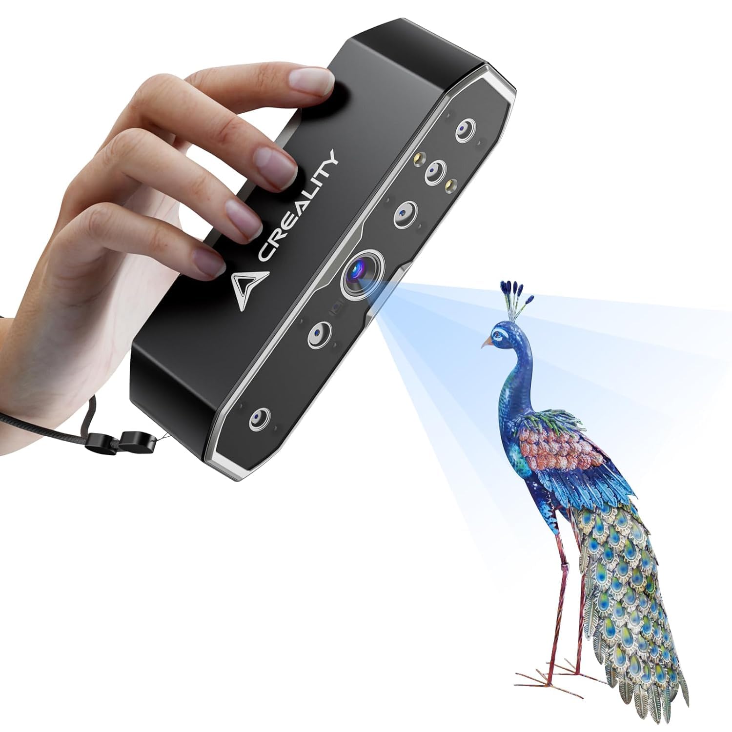 Creality 3D Scanner CR-Scan Ferret Pro for 3D Printing, Upgrade Handheld Scanner with Wireless Scanning Anti-Shake Tracking, Fast Full-Color Scan, 0.1mm Accuracy for iOS/Android Phone PC Win 10/11